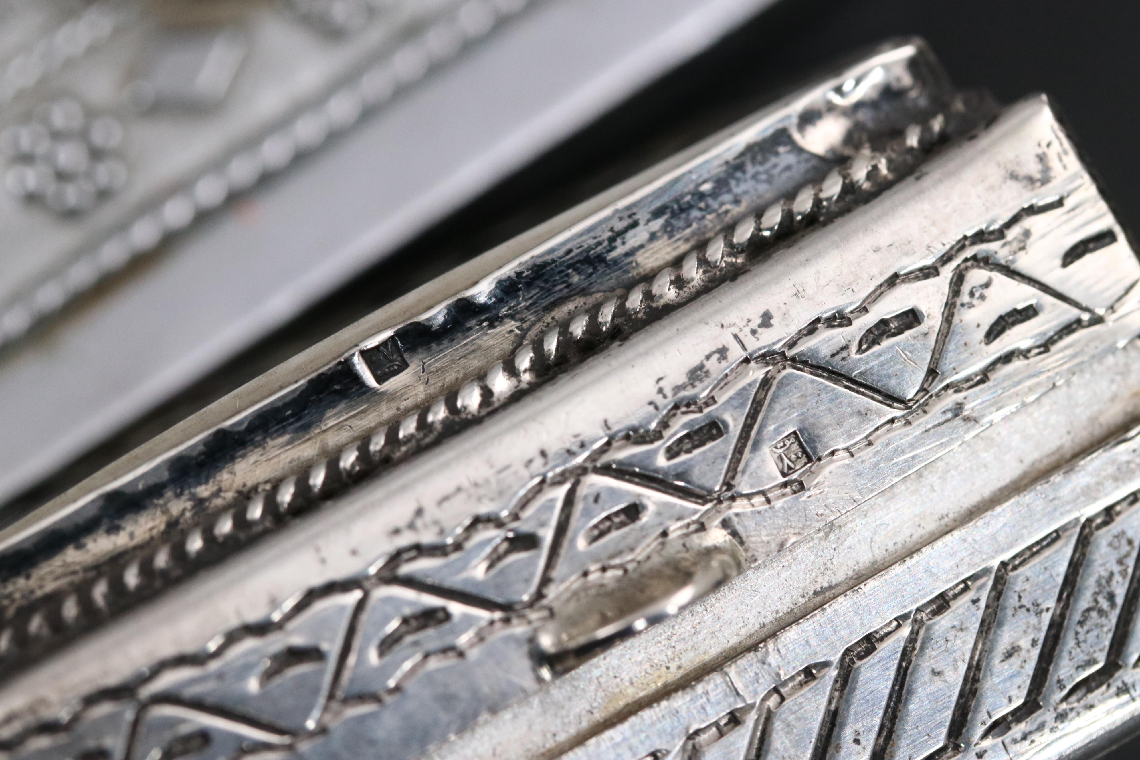 Mexican Sterling Perfume Bottle with Iraqi 800 Silver Inlaid Box and Others