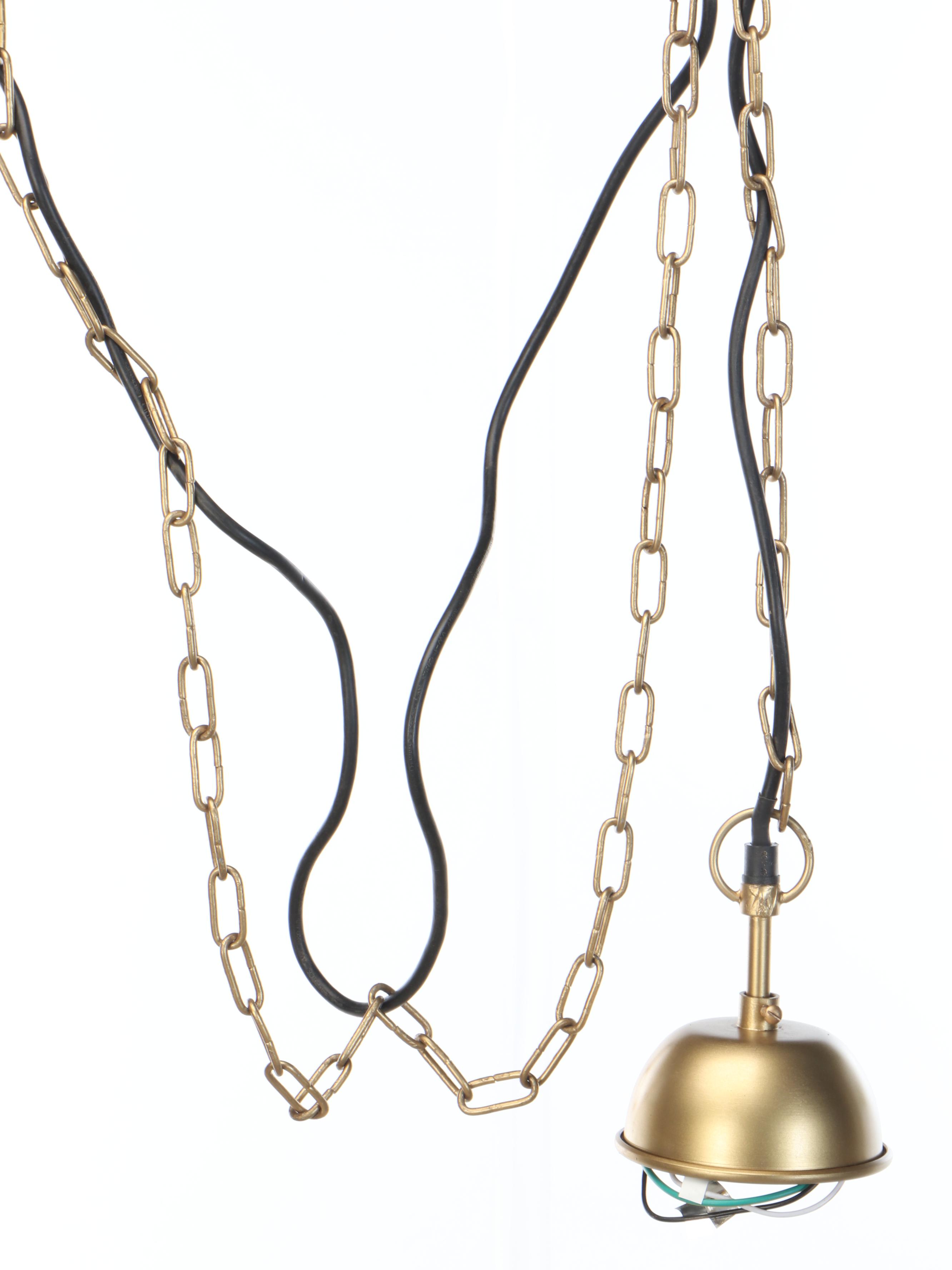 Sarreid Ltd. Contemporary Gold Finish Wirework Pendants