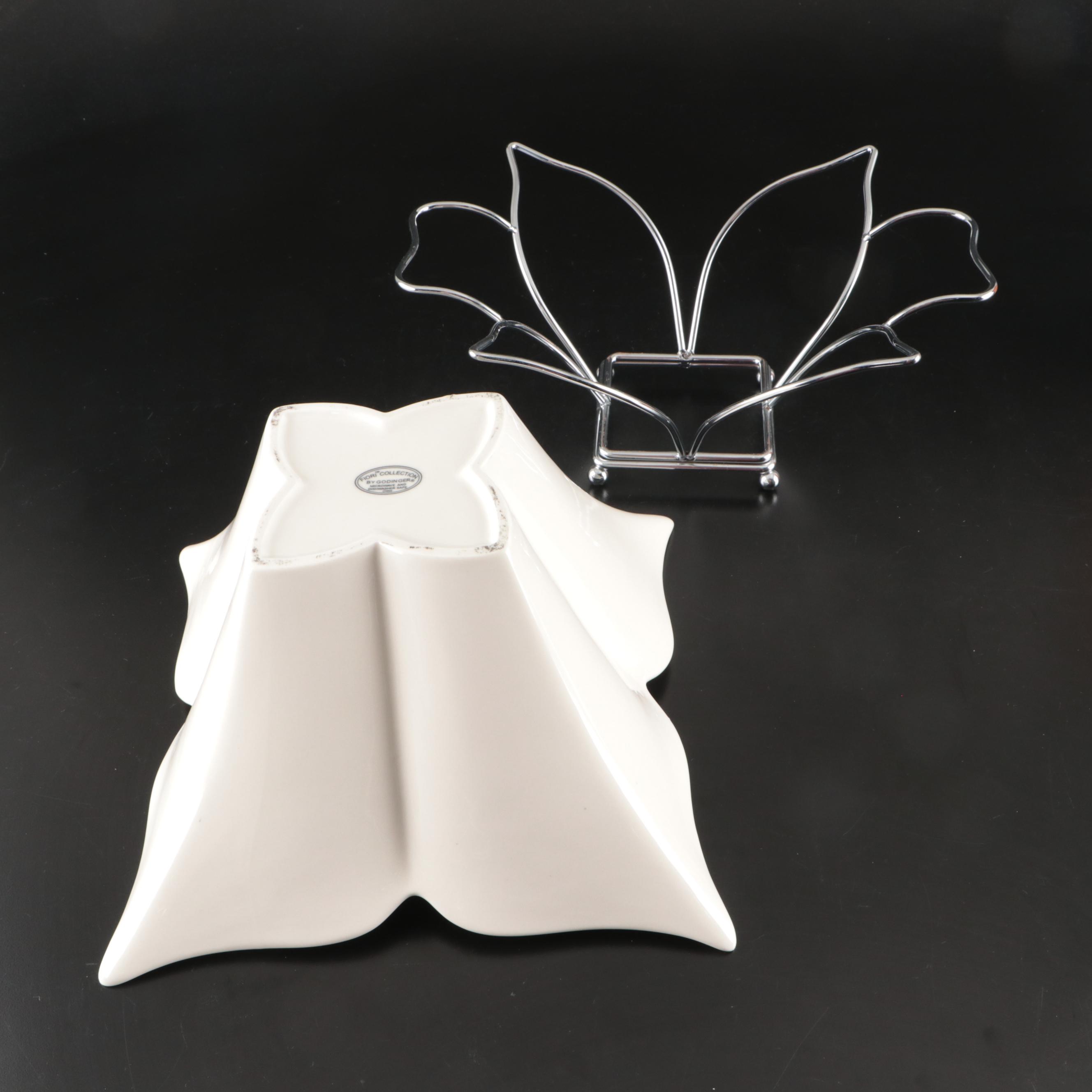 Bobby Flay Three-Tier Serving Platter with Other Serving Pieces and Decor