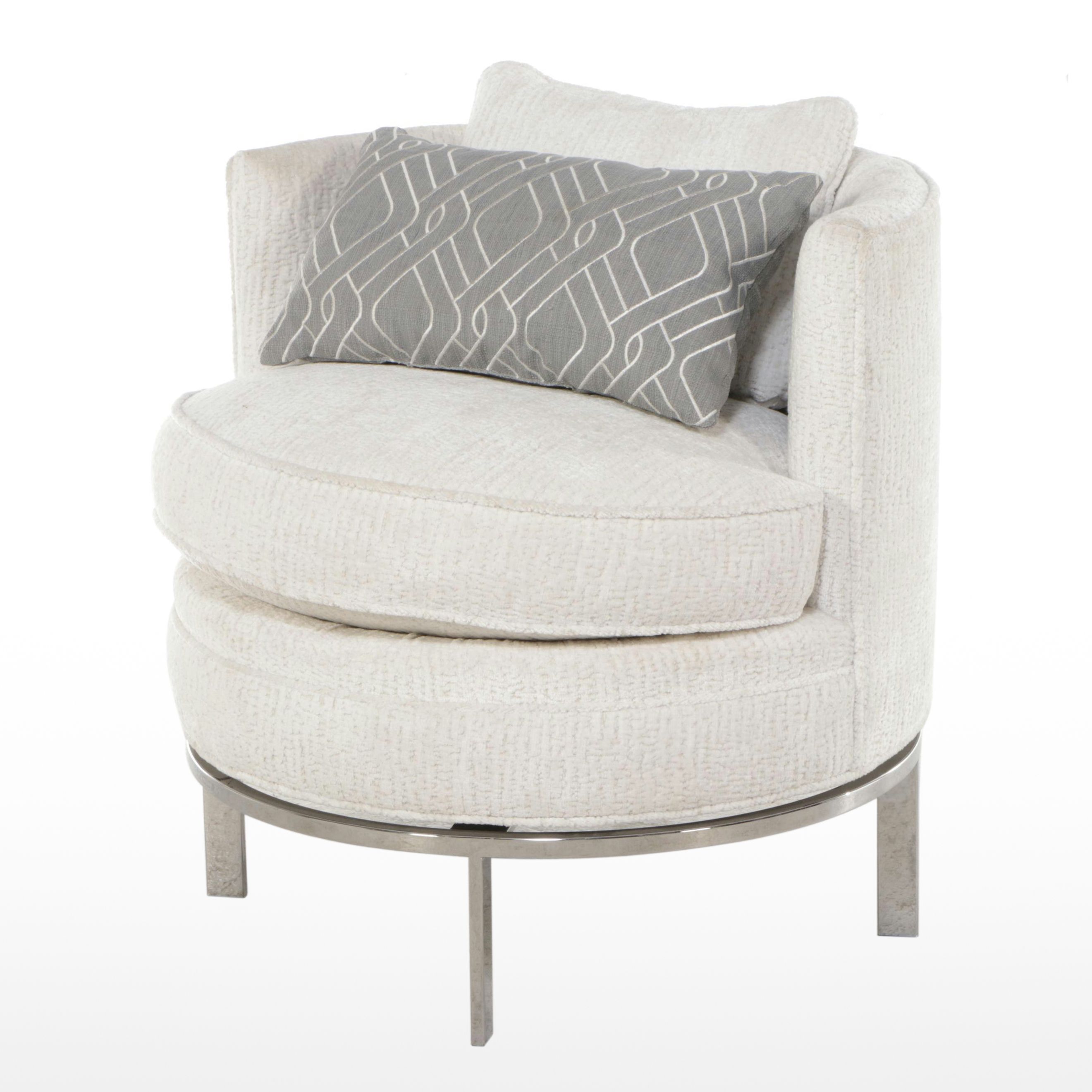 Kaleidescope "Gracie" Swivel Chair on Stainless Steel Base