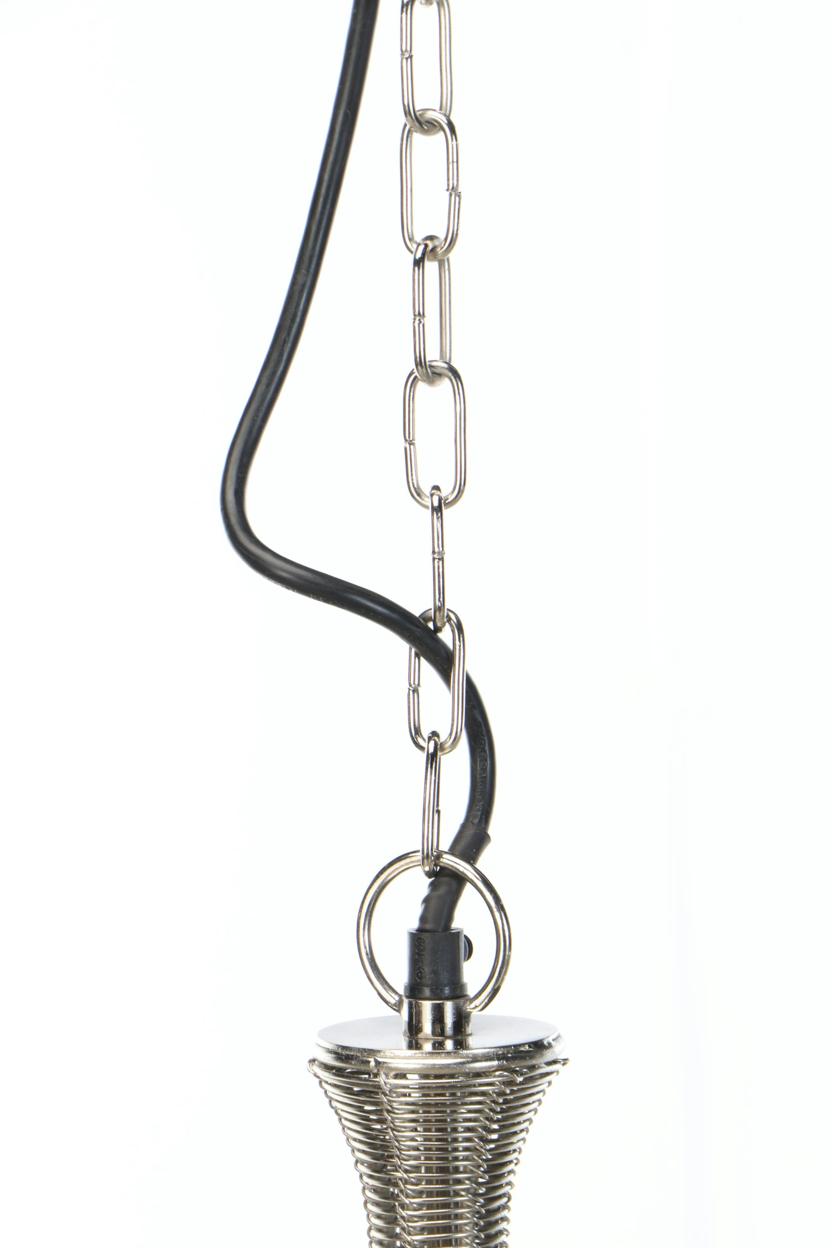 Sarreid Ltd. Contemporary Nickel Finish Wirework Pendants