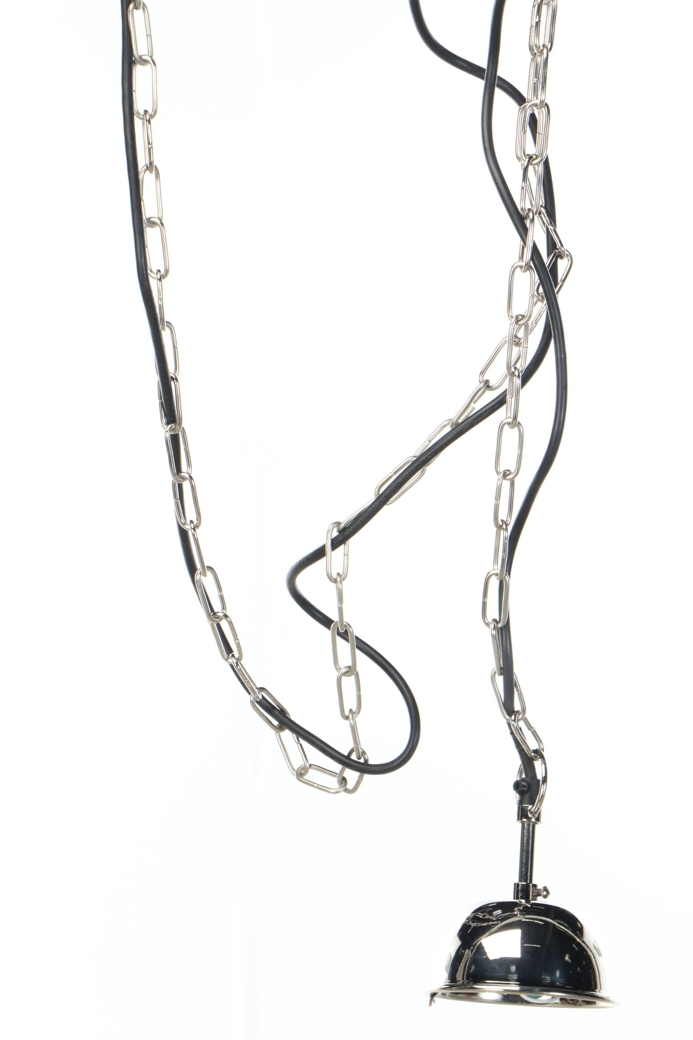 Sarreid Ltd. Contemporary Nickel Finish Wirework Pendants