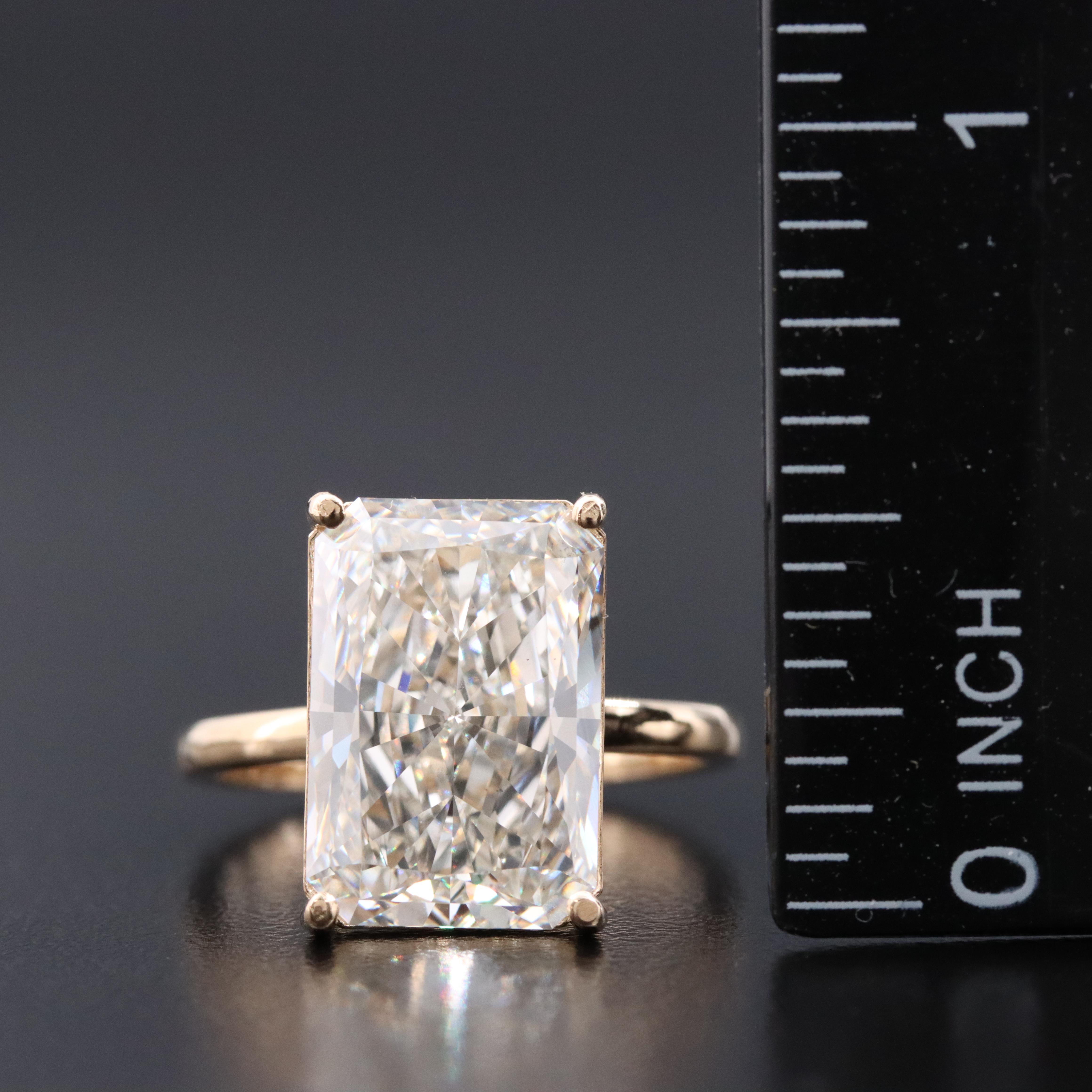 14K 7.37 CT Lab Grown Diamond Solitaire Ring