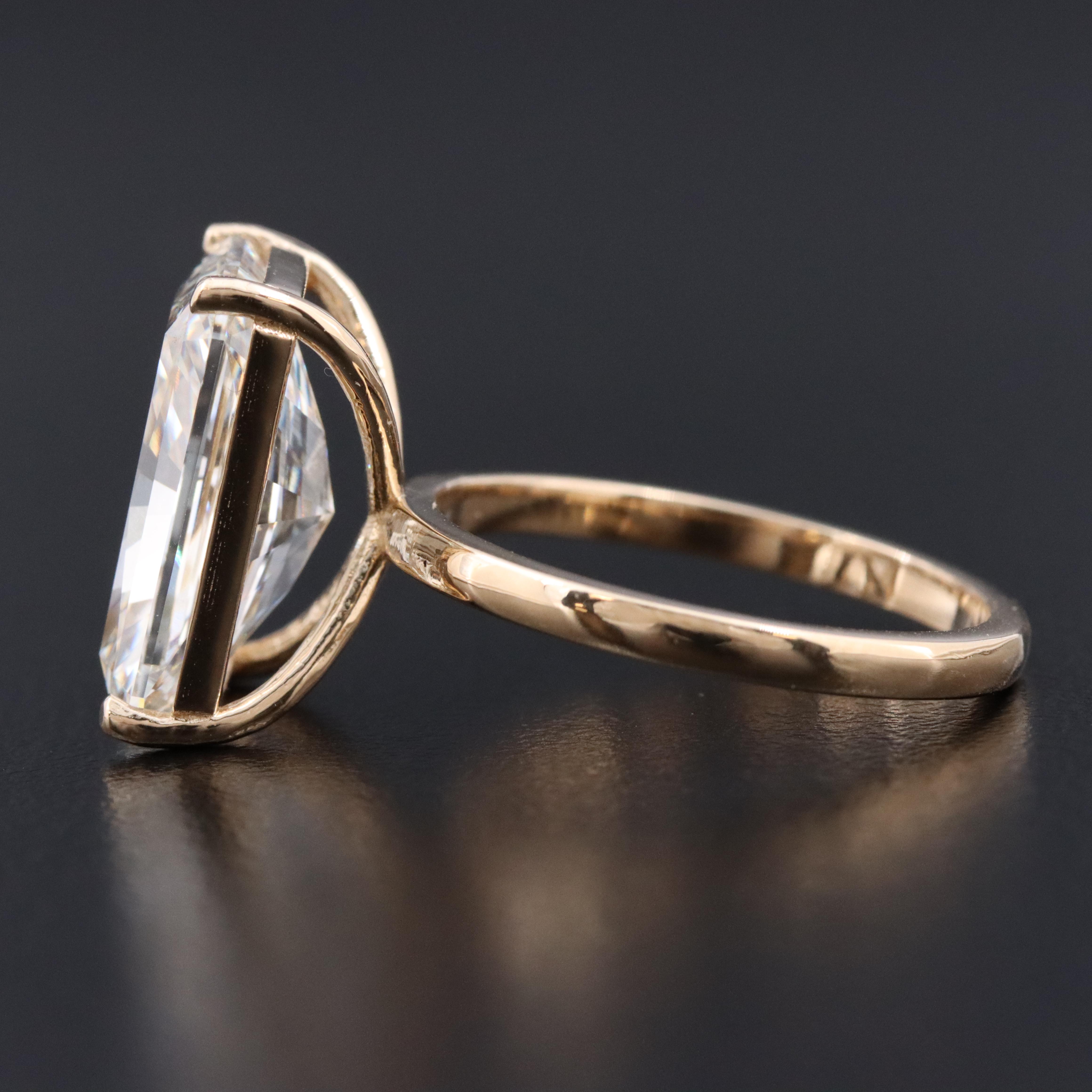 14K 7.37 CT Lab Grown Diamond Solitaire Ring