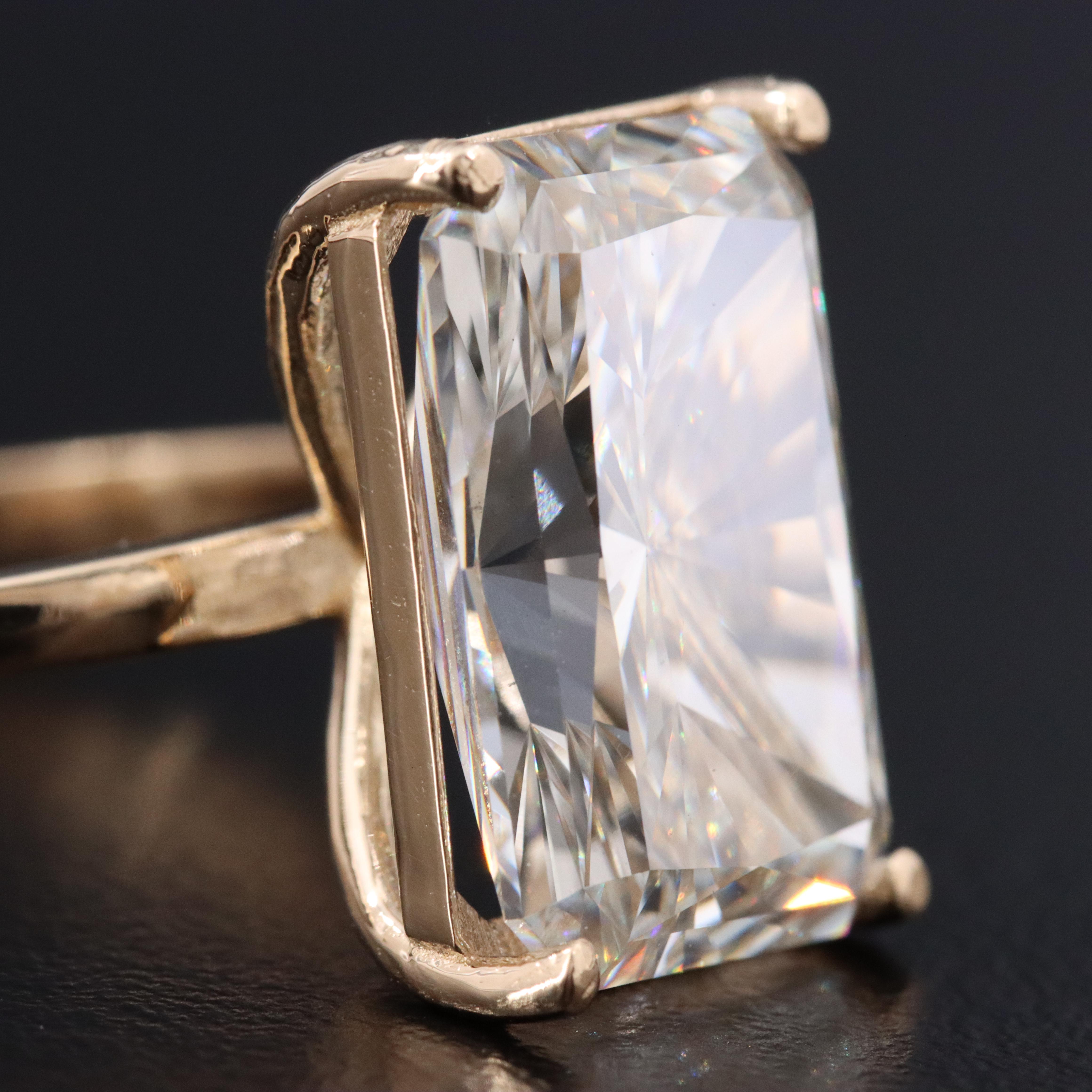 14K 7.37 CT Lab Grown Diamond Solitaire Ring