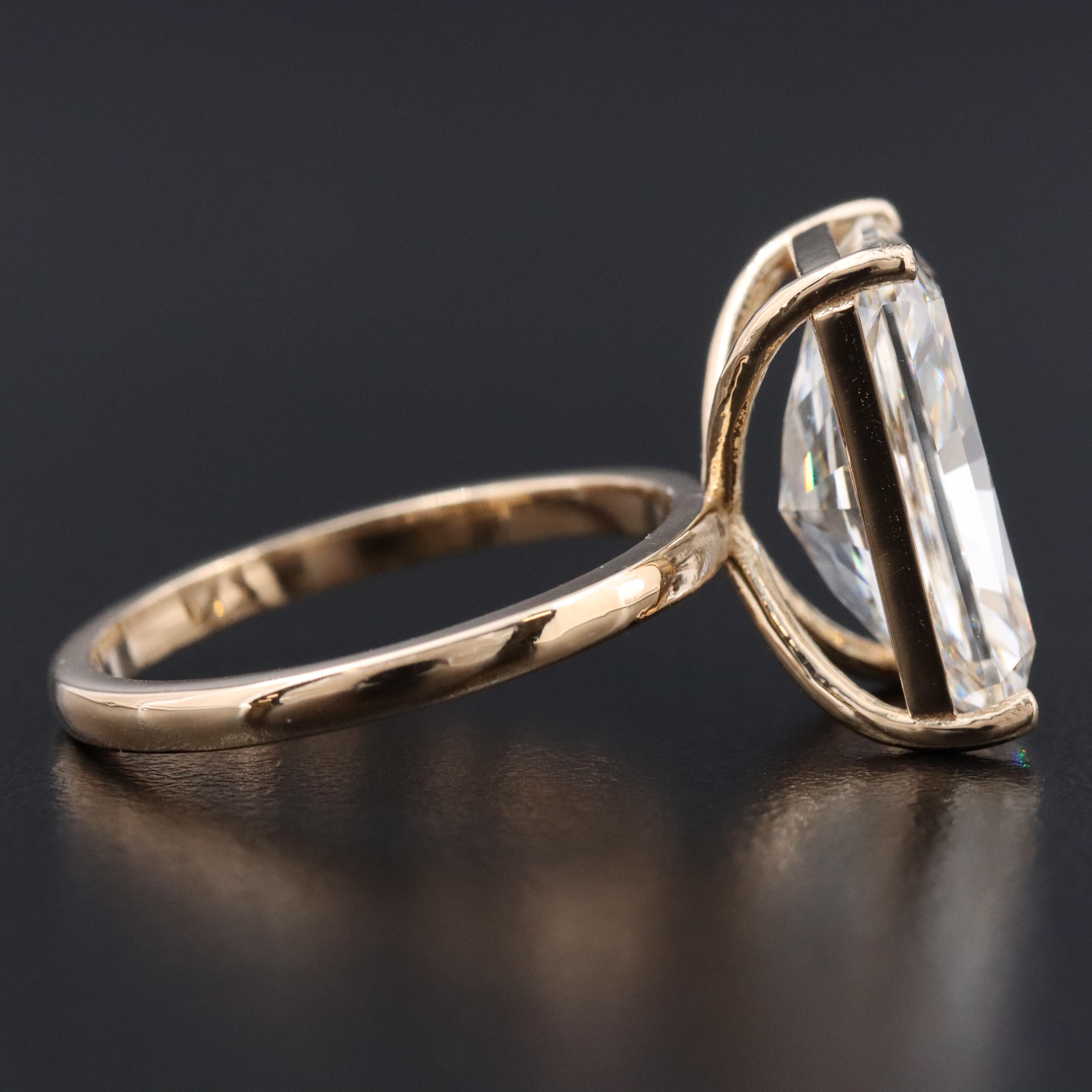 14K 7.37 CT Lab Grown Diamond Solitaire Ring