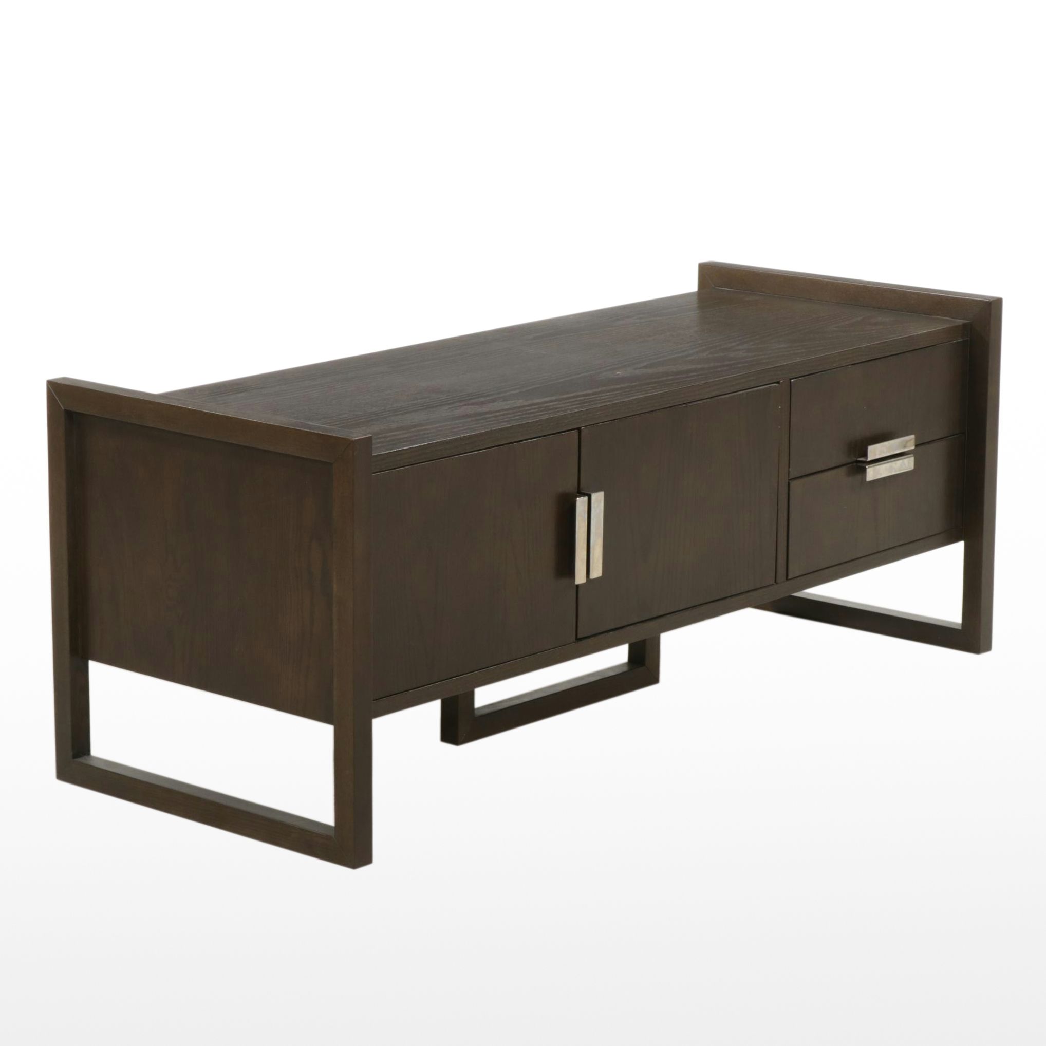 Contemporary Wood Media Cabinet and TV Stand