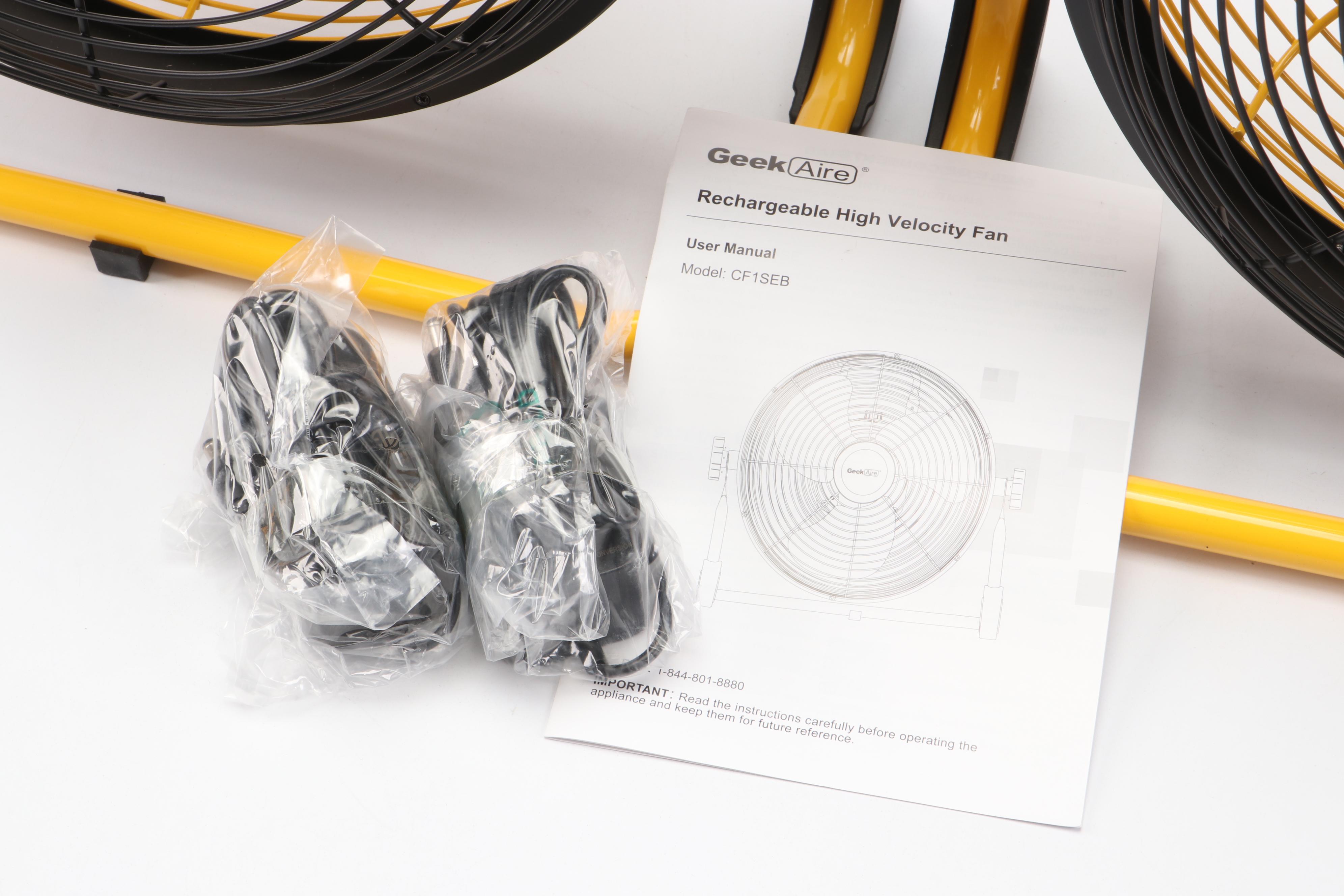 GeekAire Rechargeable High Velocity Outdoor Fans