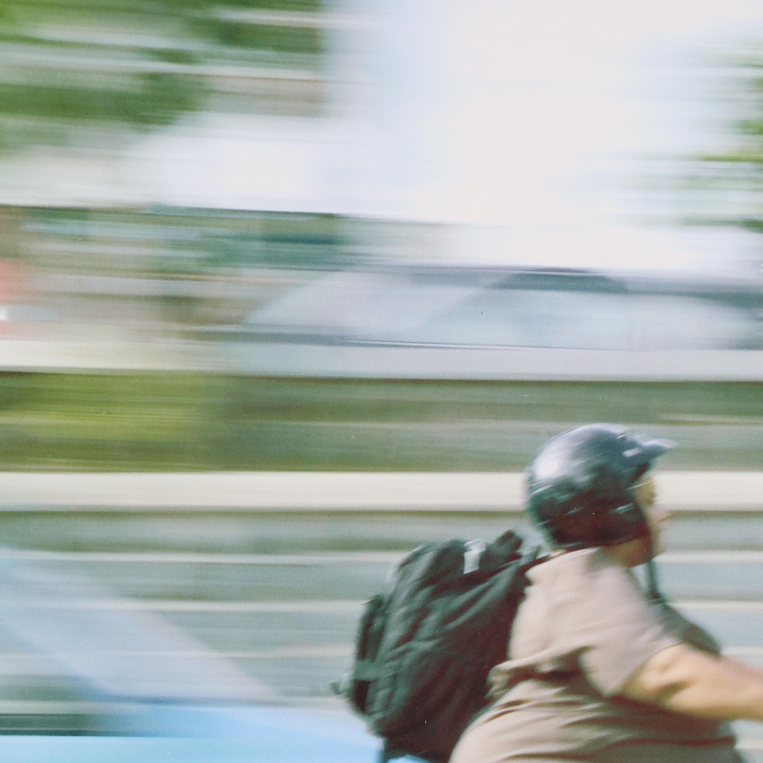 Digital Print of Figure on Motorcycle, 21st Century