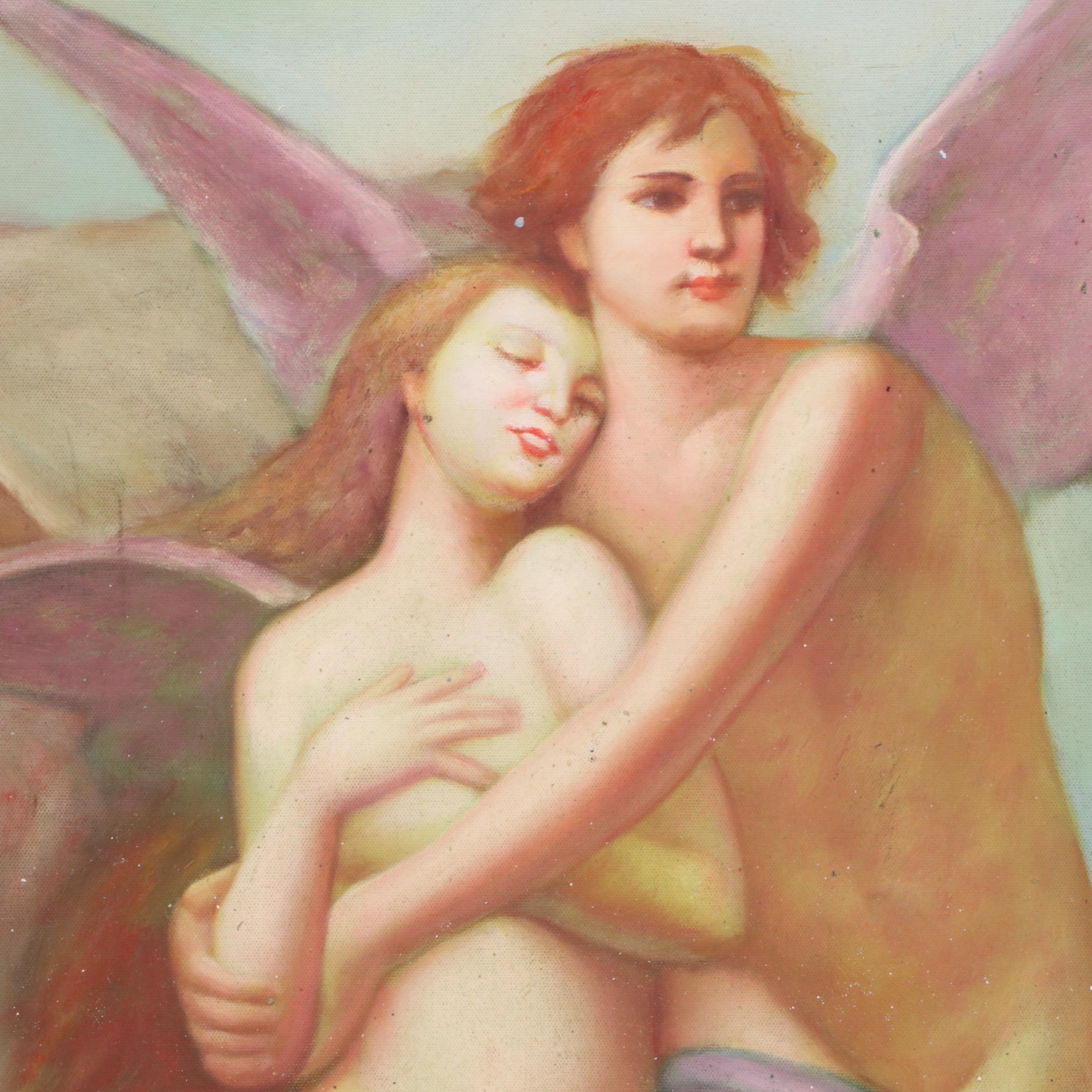 Oil Painting After William-Adolphe Bouguereau of "The Abduction of Psyche"