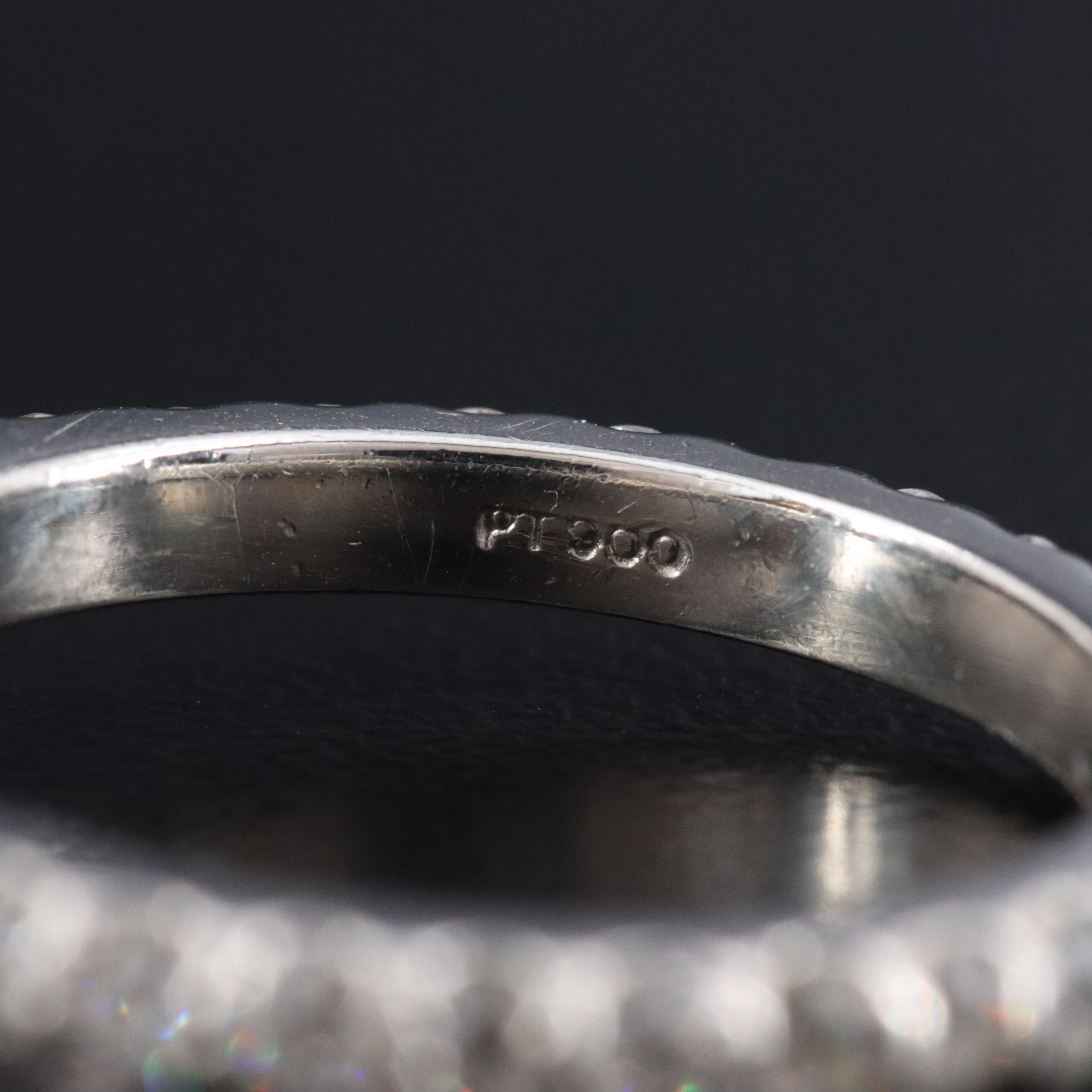 Platinum Alexandrite and Diamond Ring