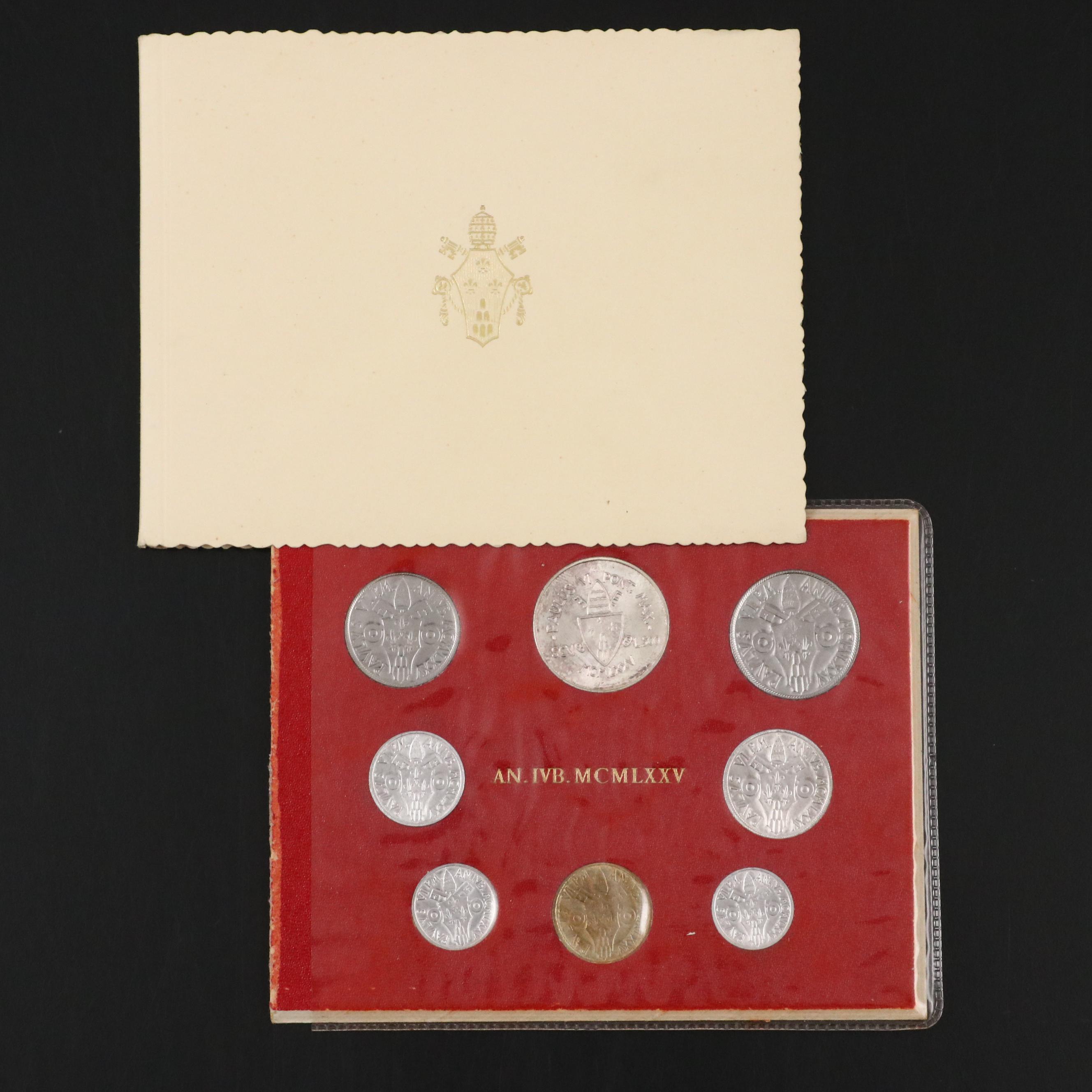 Pope Paul VI Vatican City Coin Set, 1975