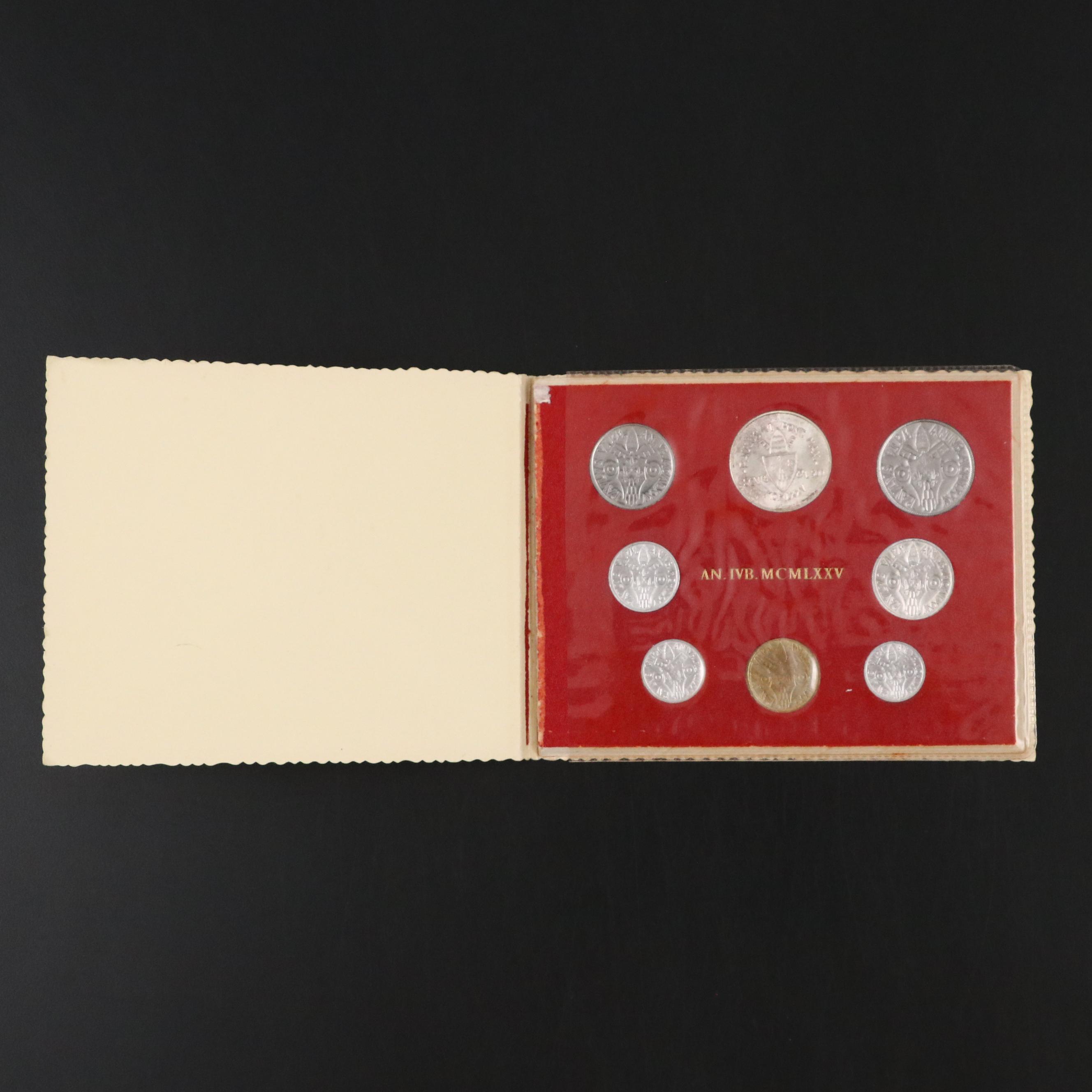 Pope Paul VI Vatican City Coin Set, 1975