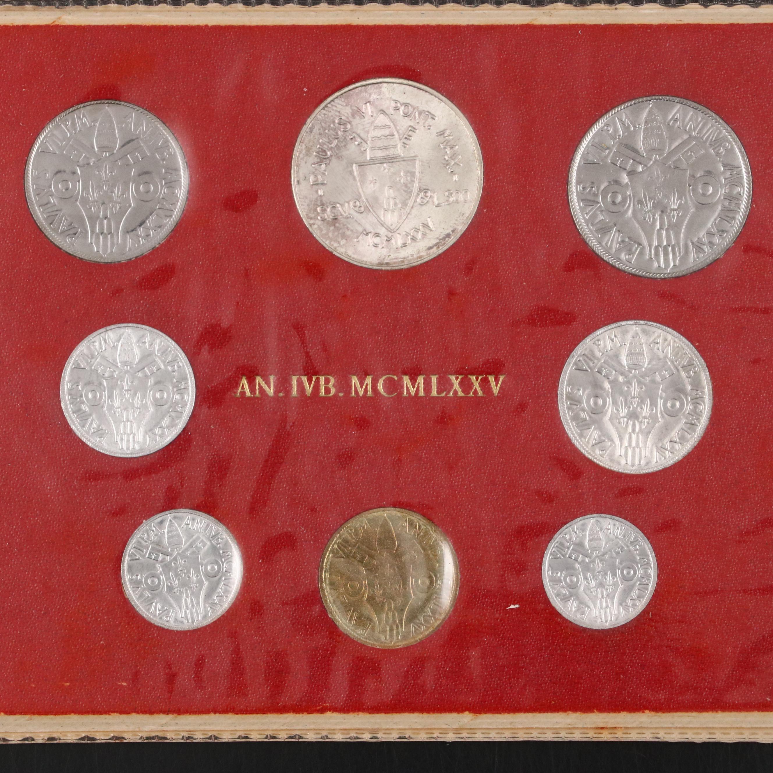 Pope Paul VI Vatican City Coin Set, 1975