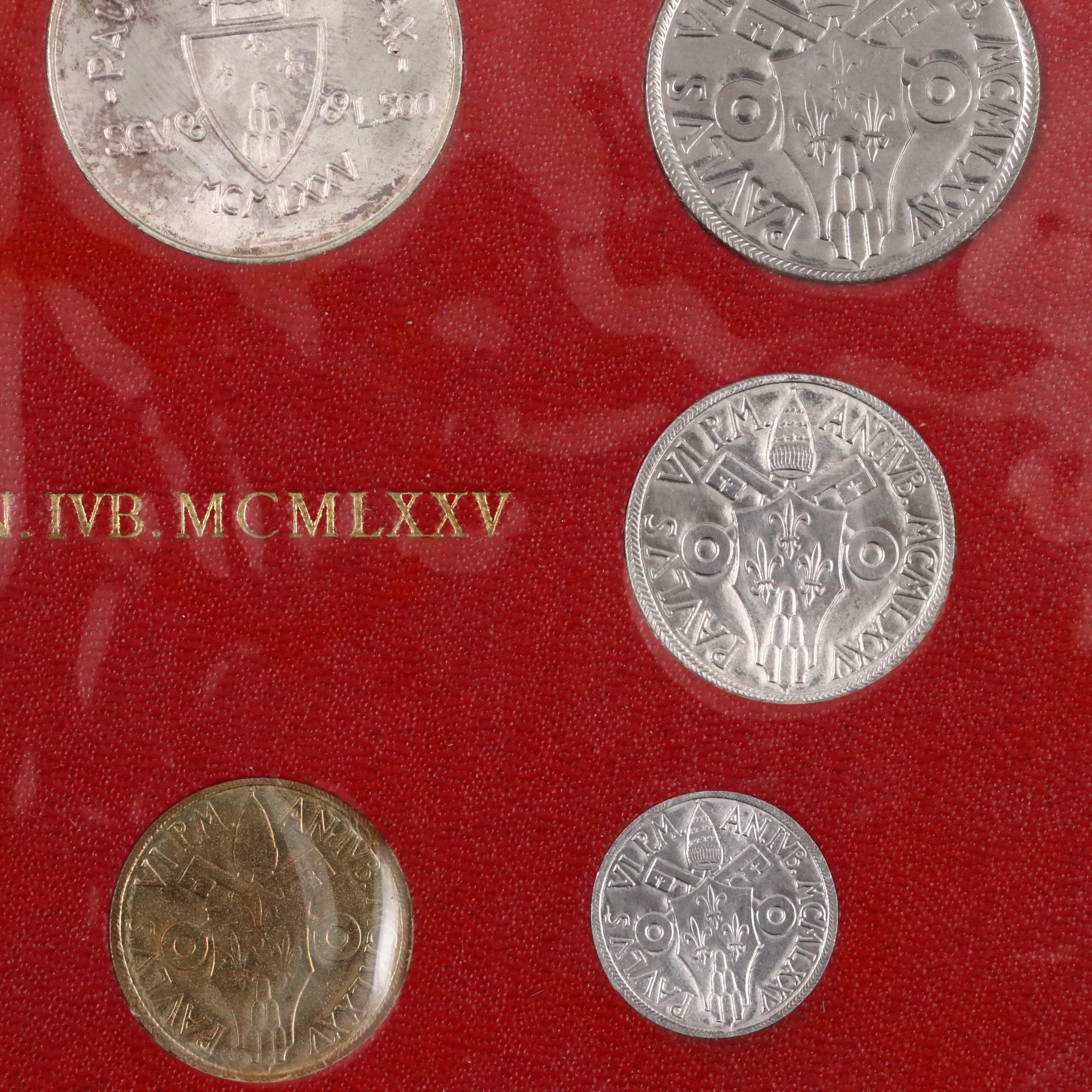 Pope Paul VI Vatican City Coin Set, 1975