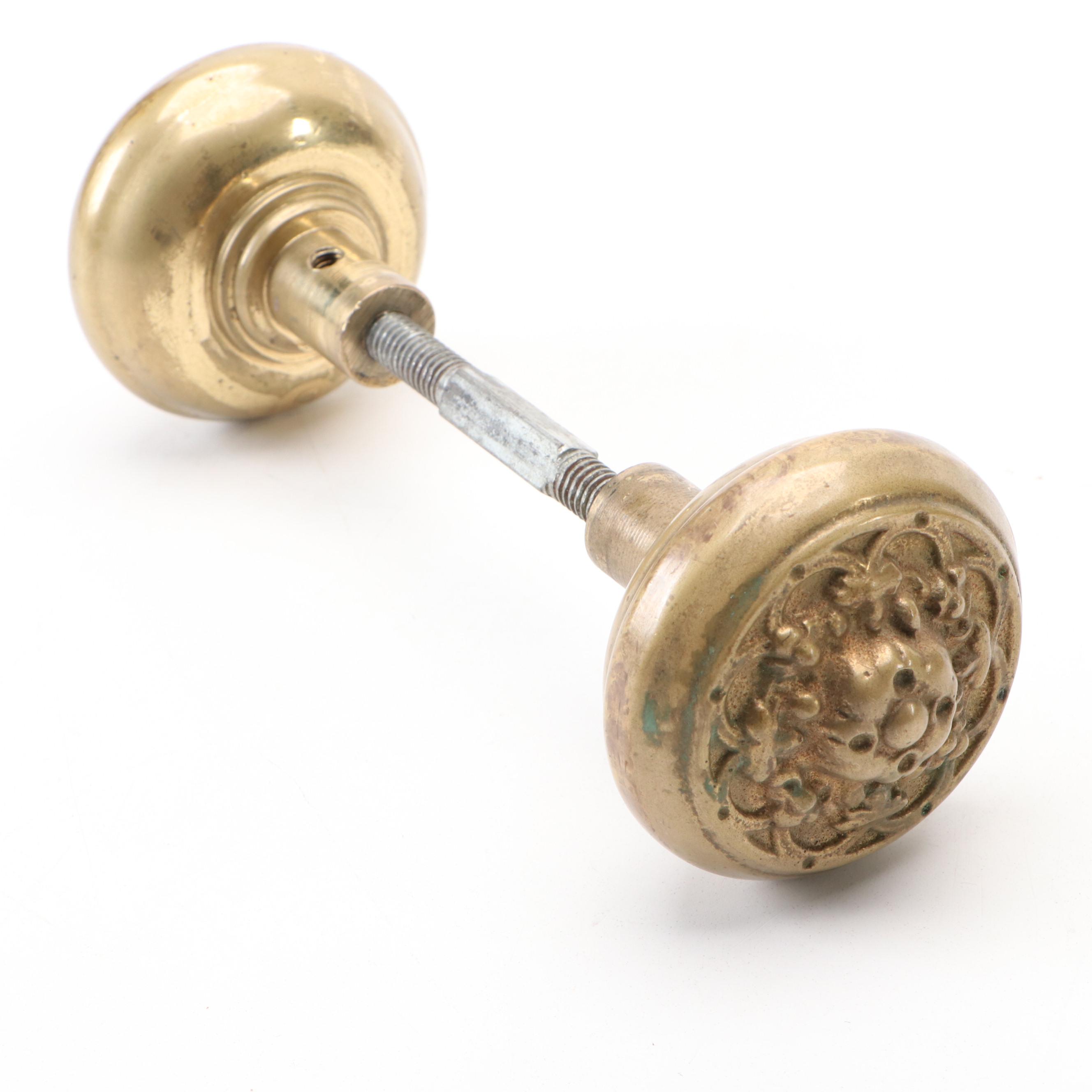 Victorian Style Brass Door Knob, 20th Century