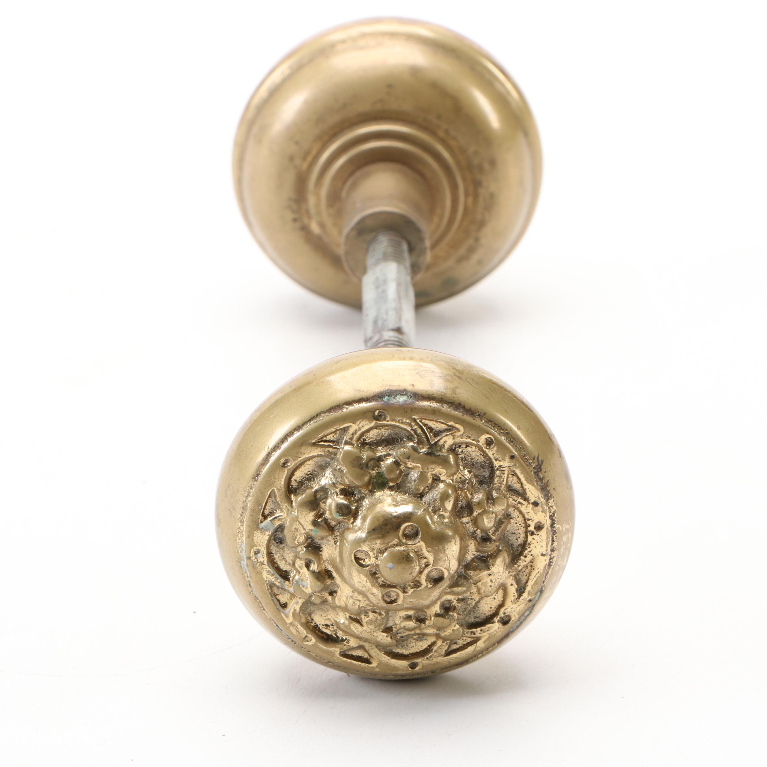 Victorian Style Brass Door Knob, 20th Century