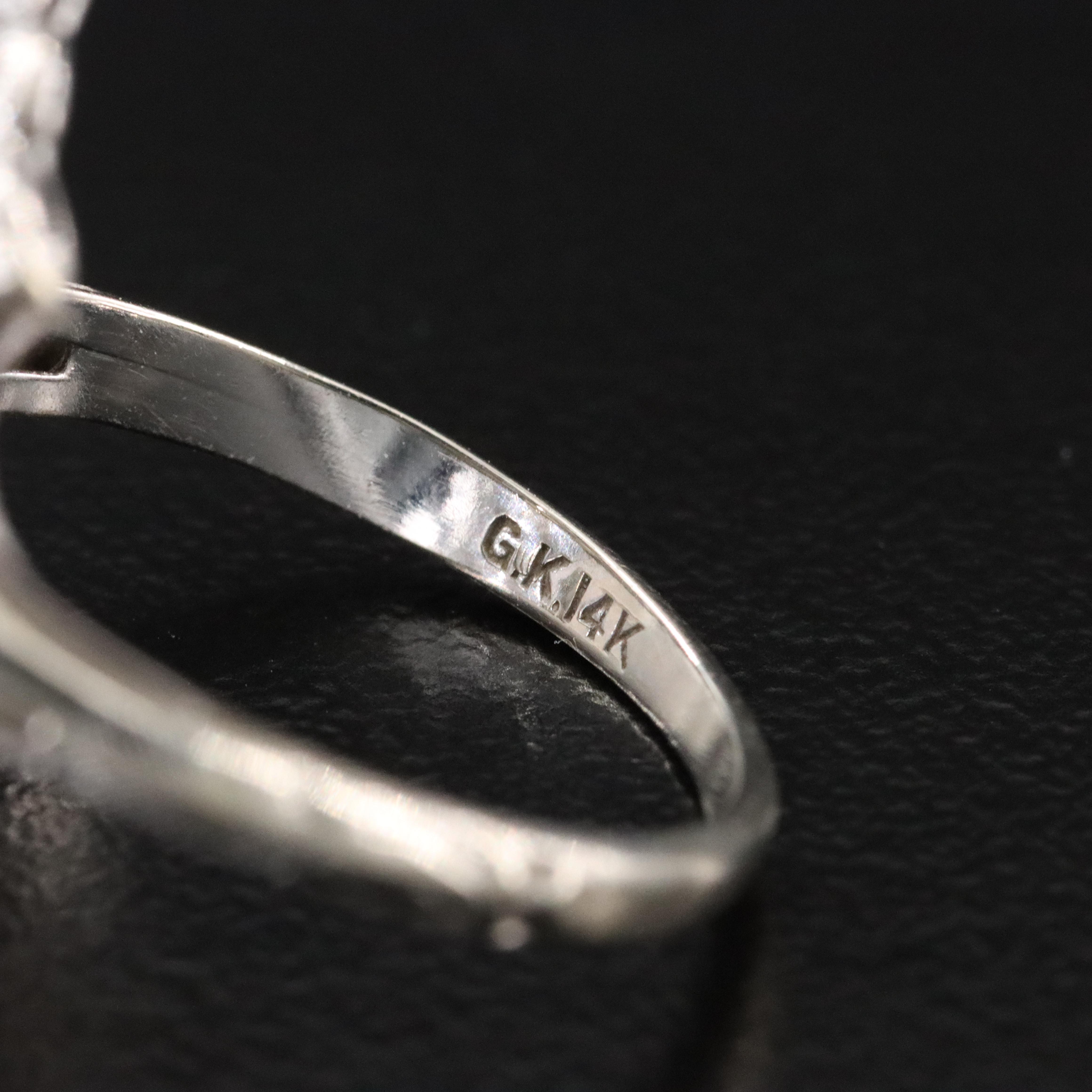 Vintage 14K 0.20 CT Diamond Latticework Ring