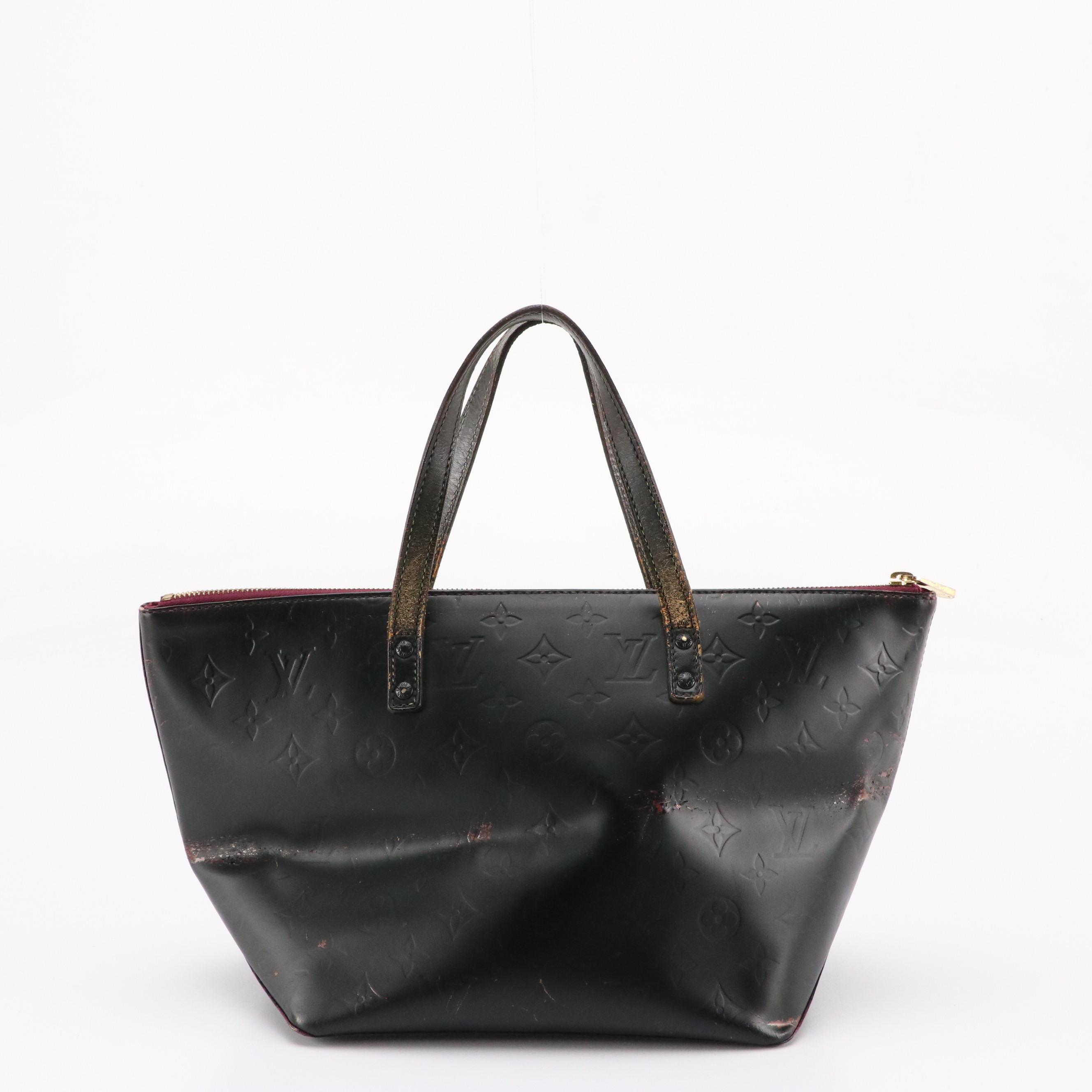 Louis Vuitton Bellevue Tote in Black Monogram Mat Leather
