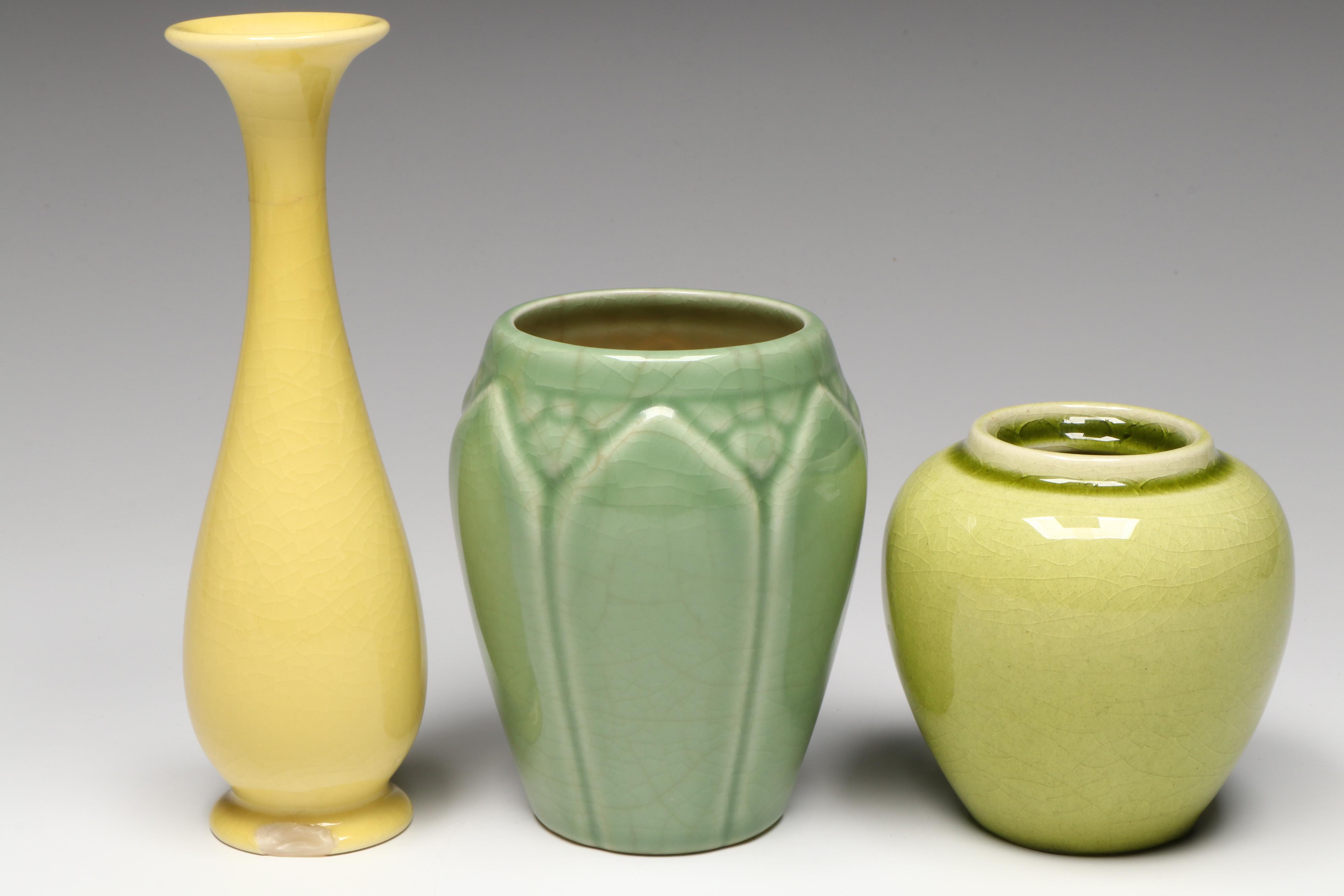 Rookwood Pottery High Glaze Production Vases and Jars, Early to Mid-20th Century
