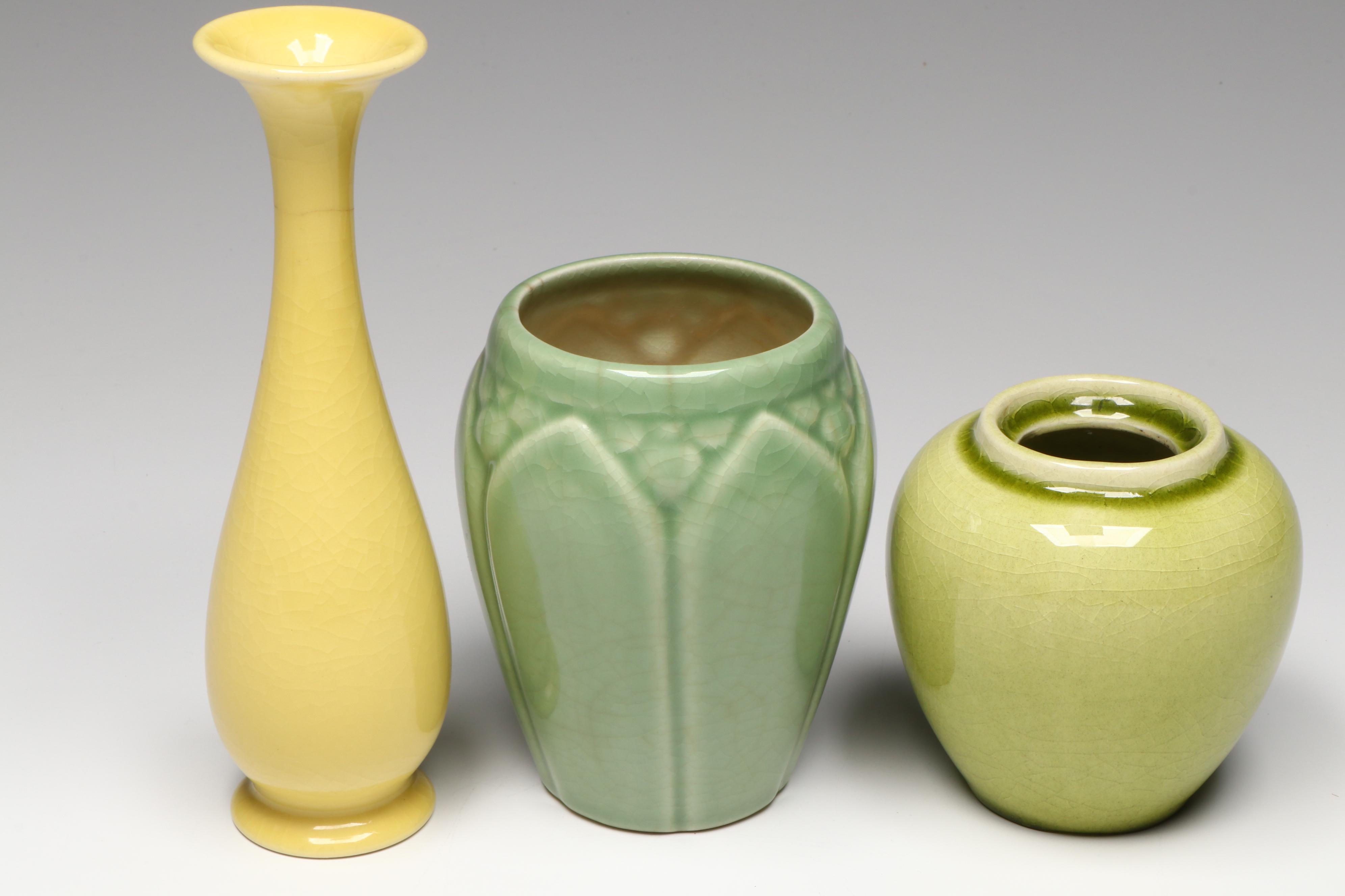 Rookwood Pottery High Glaze Production Vases and Jars, Early to Mid-20th Century