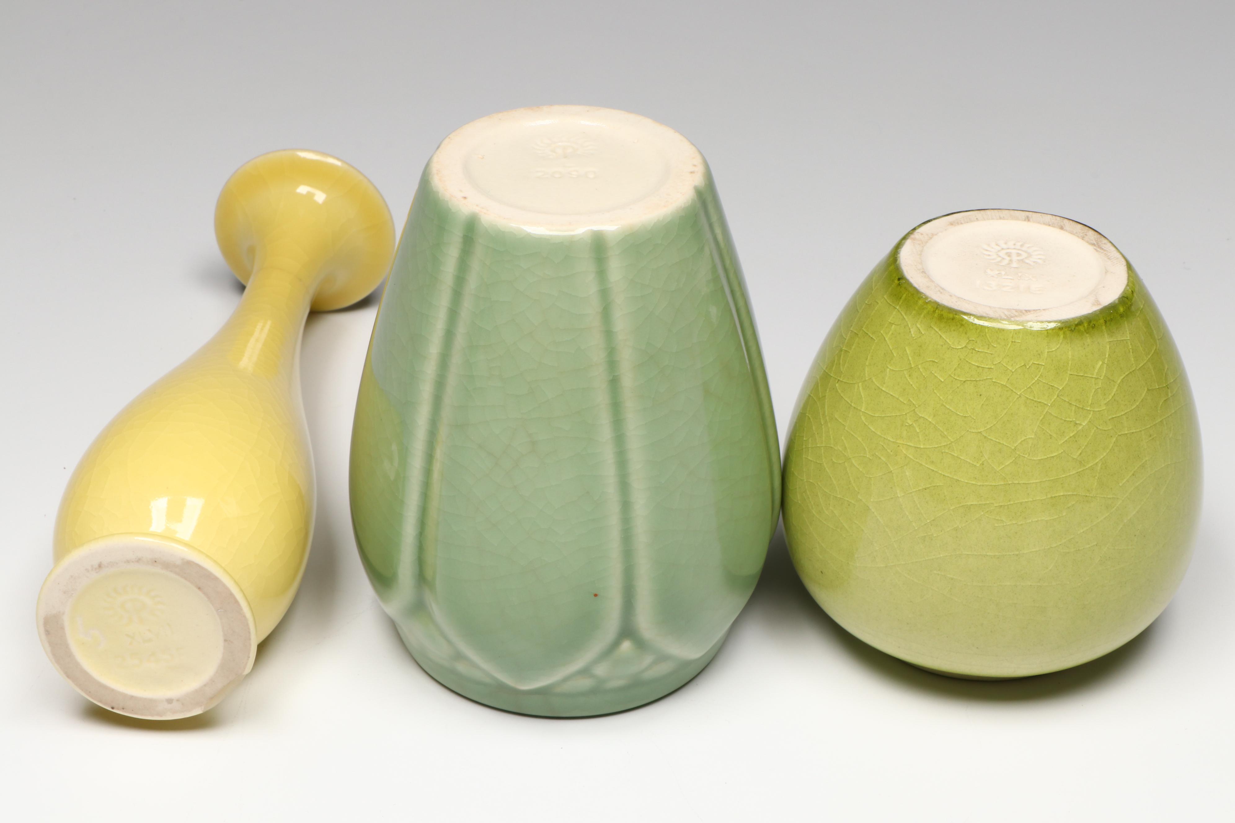 Rookwood Pottery High Glaze Production Vases and Jars, Early to Mid-20th Century