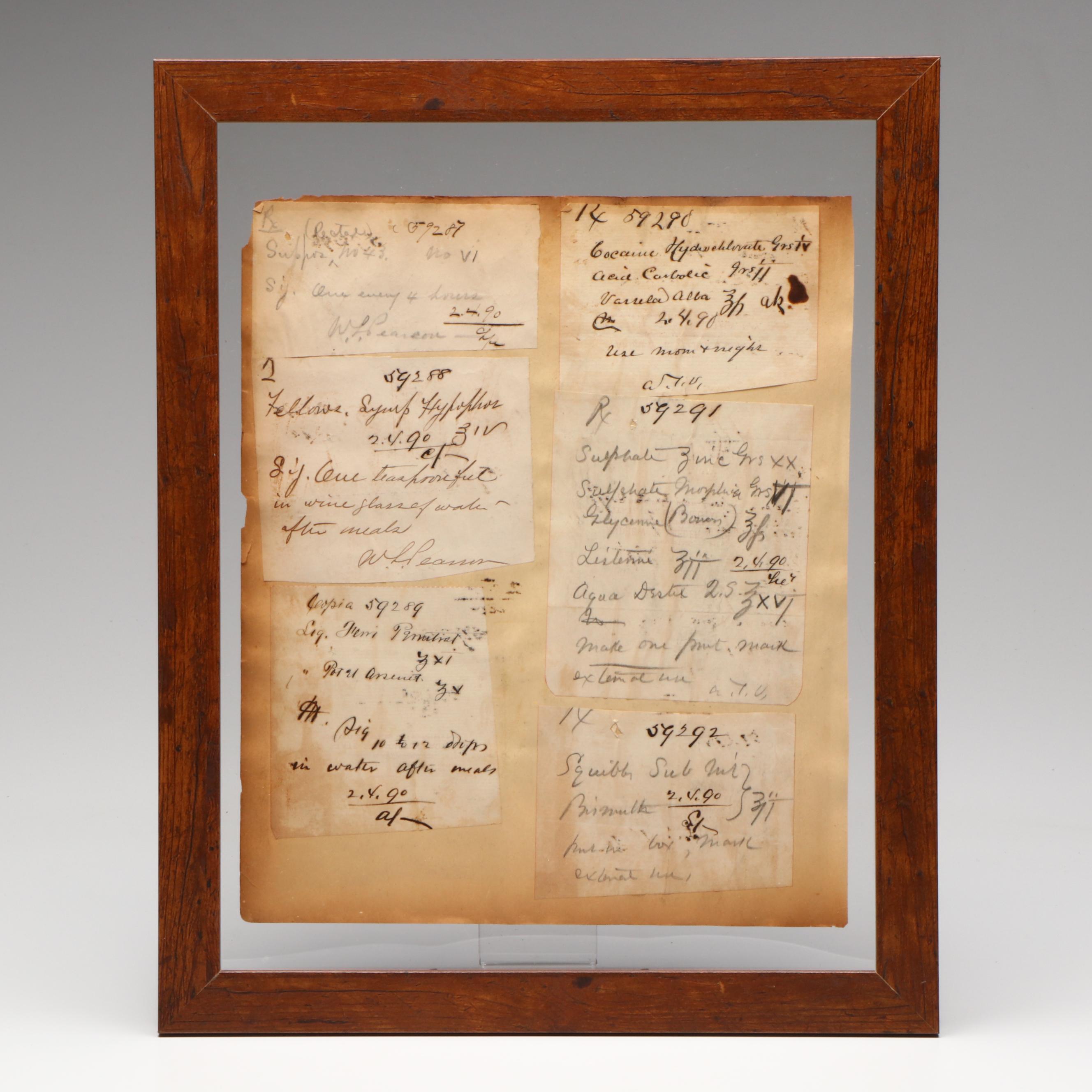 Prescription Forms for Cocaine and Coca Wine, 1890