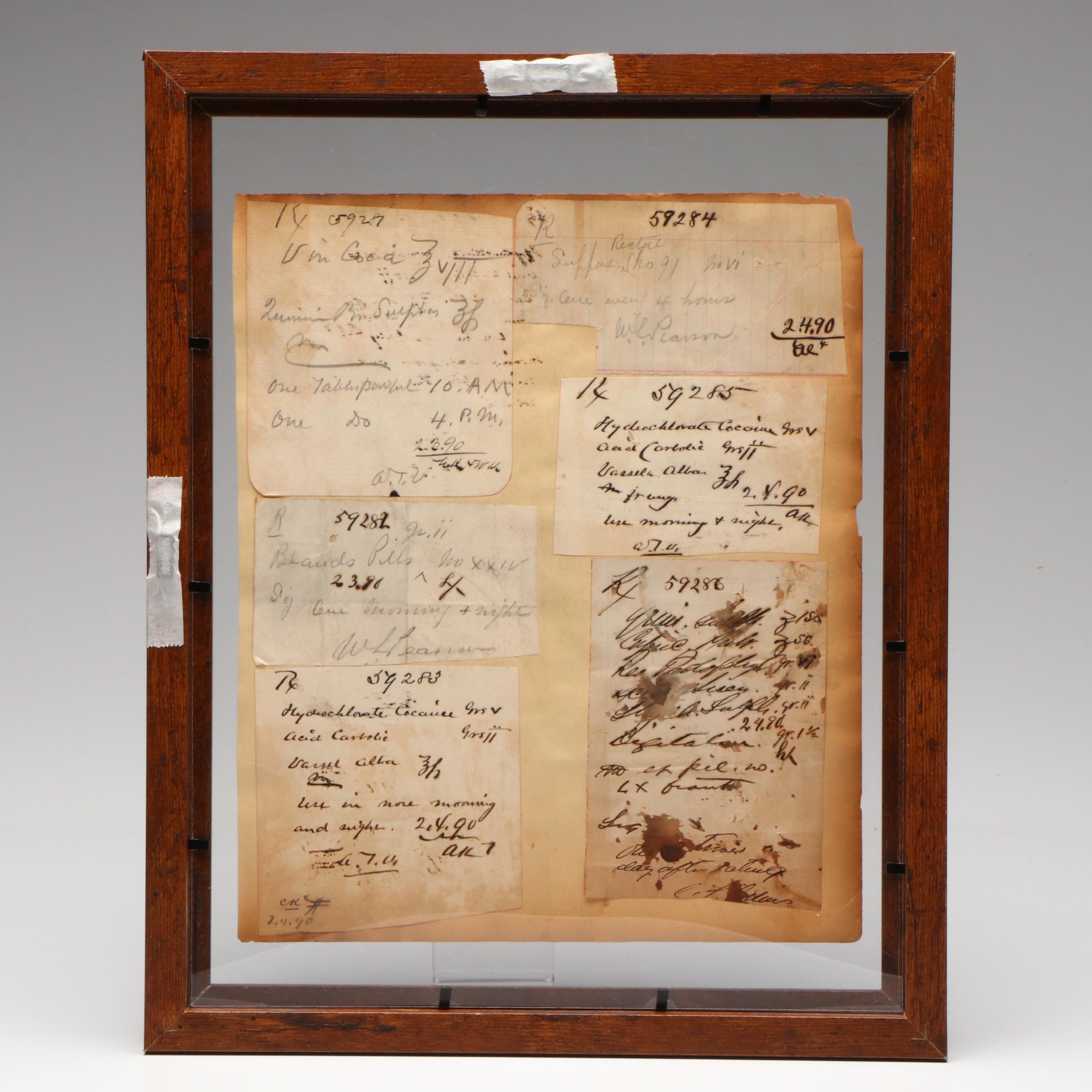 Prescription Forms for Cocaine and Coca Wine, 1890