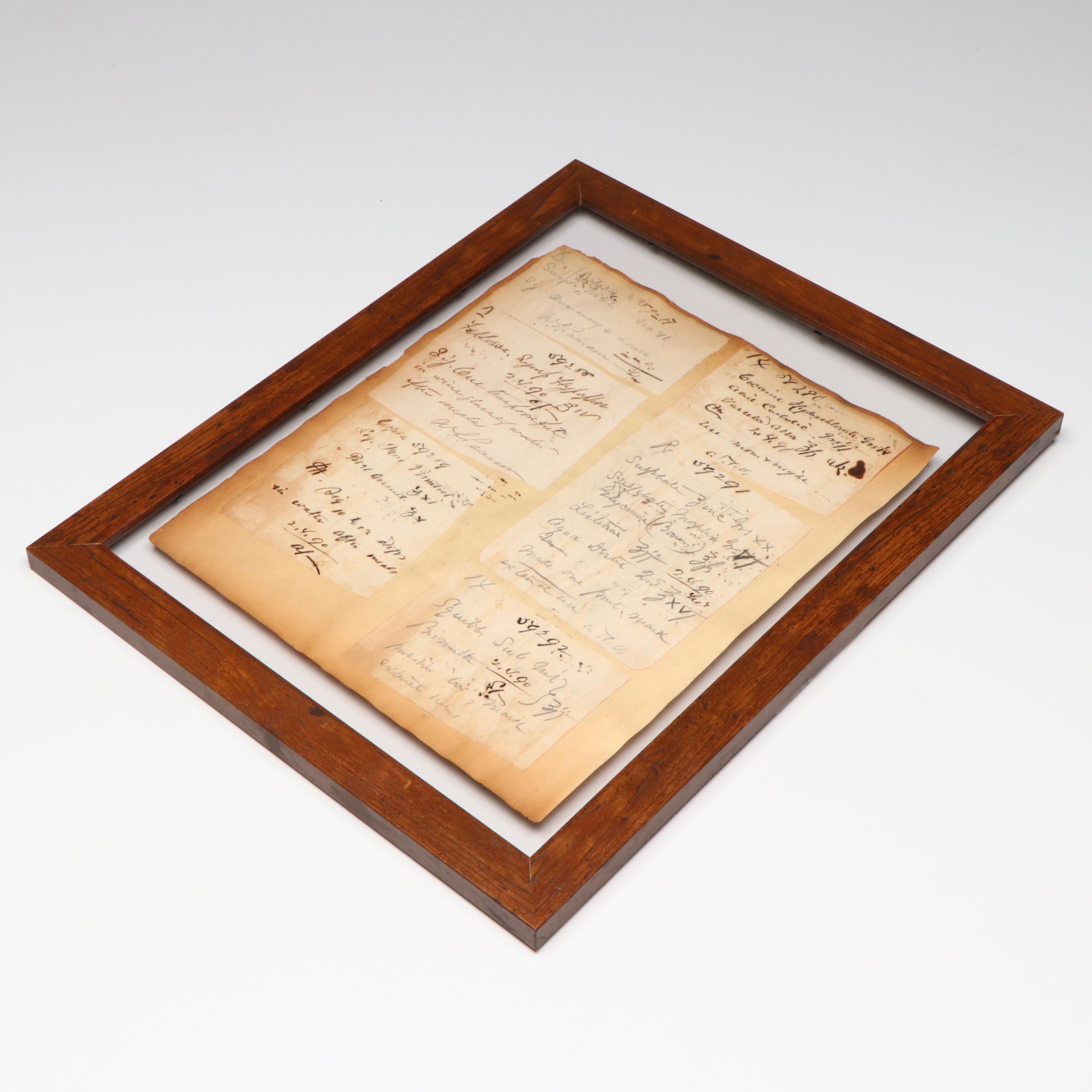 Prescription Forms for Cocaine and Coca Wine, 1890