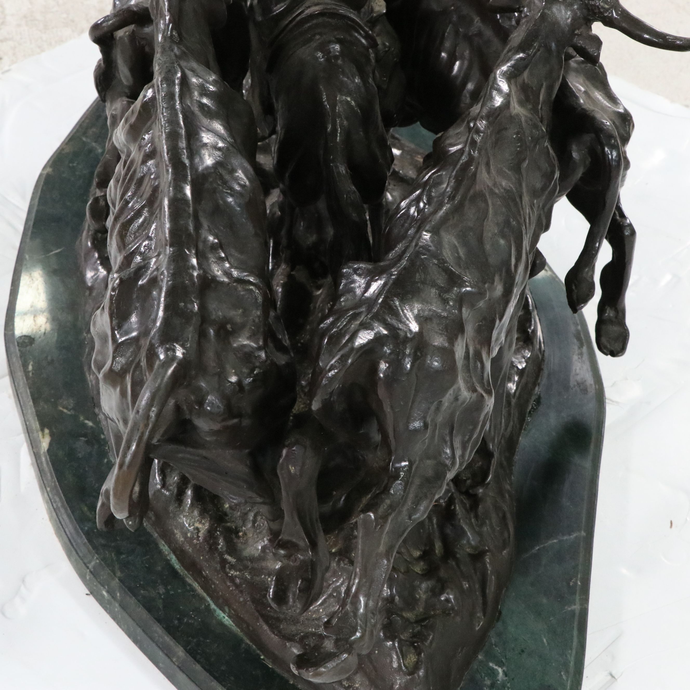 Bronze Sculpture "The Stampede" After Frederic Remington