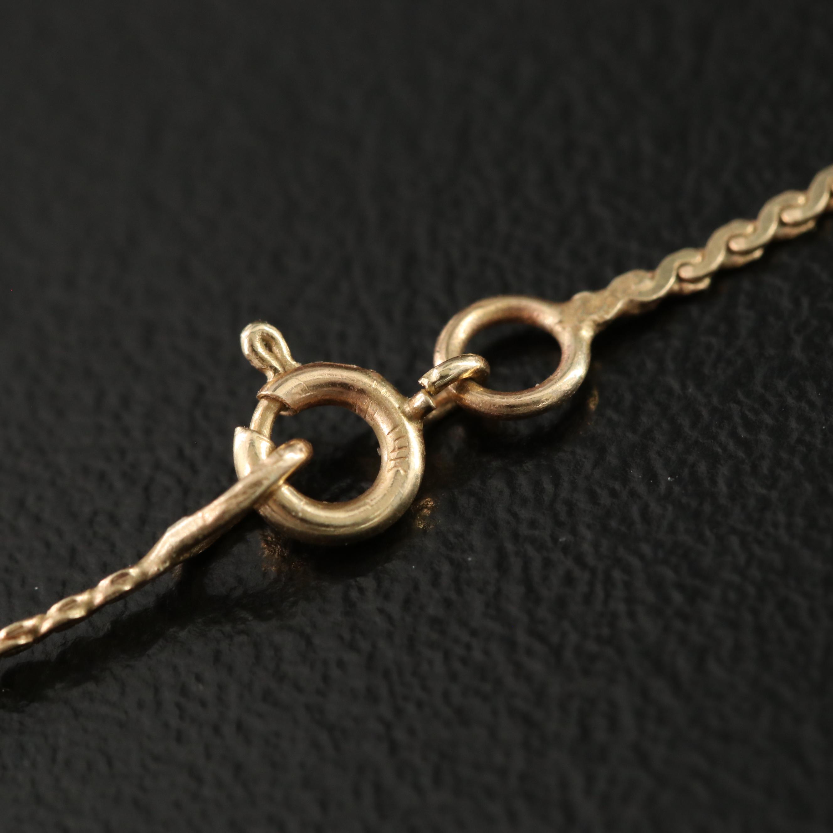 14K Serpentine Chain Necklace