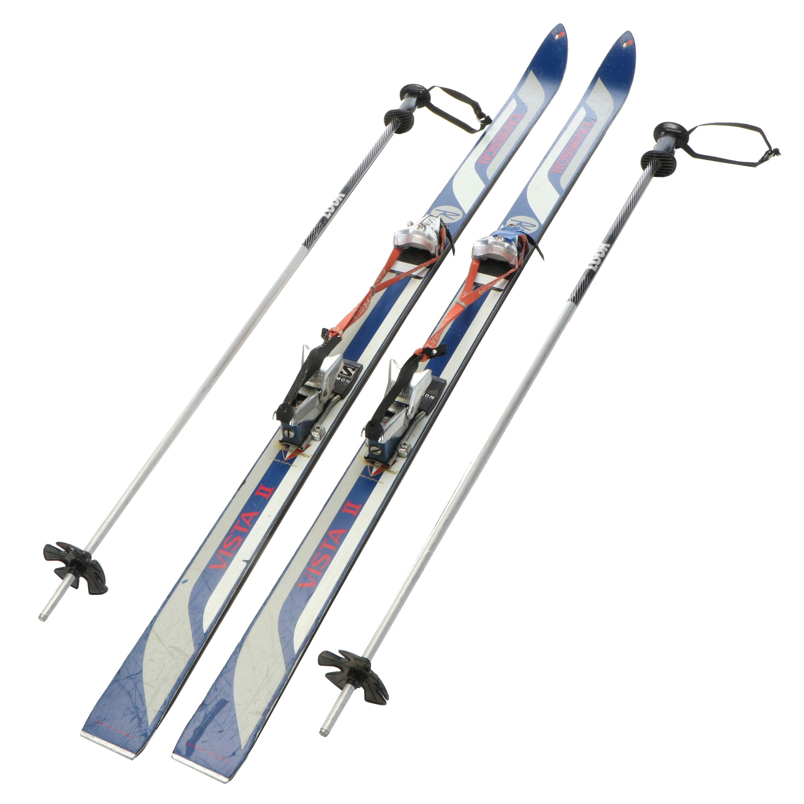 Rossignol Vista II Skis with Metal Ski Poles