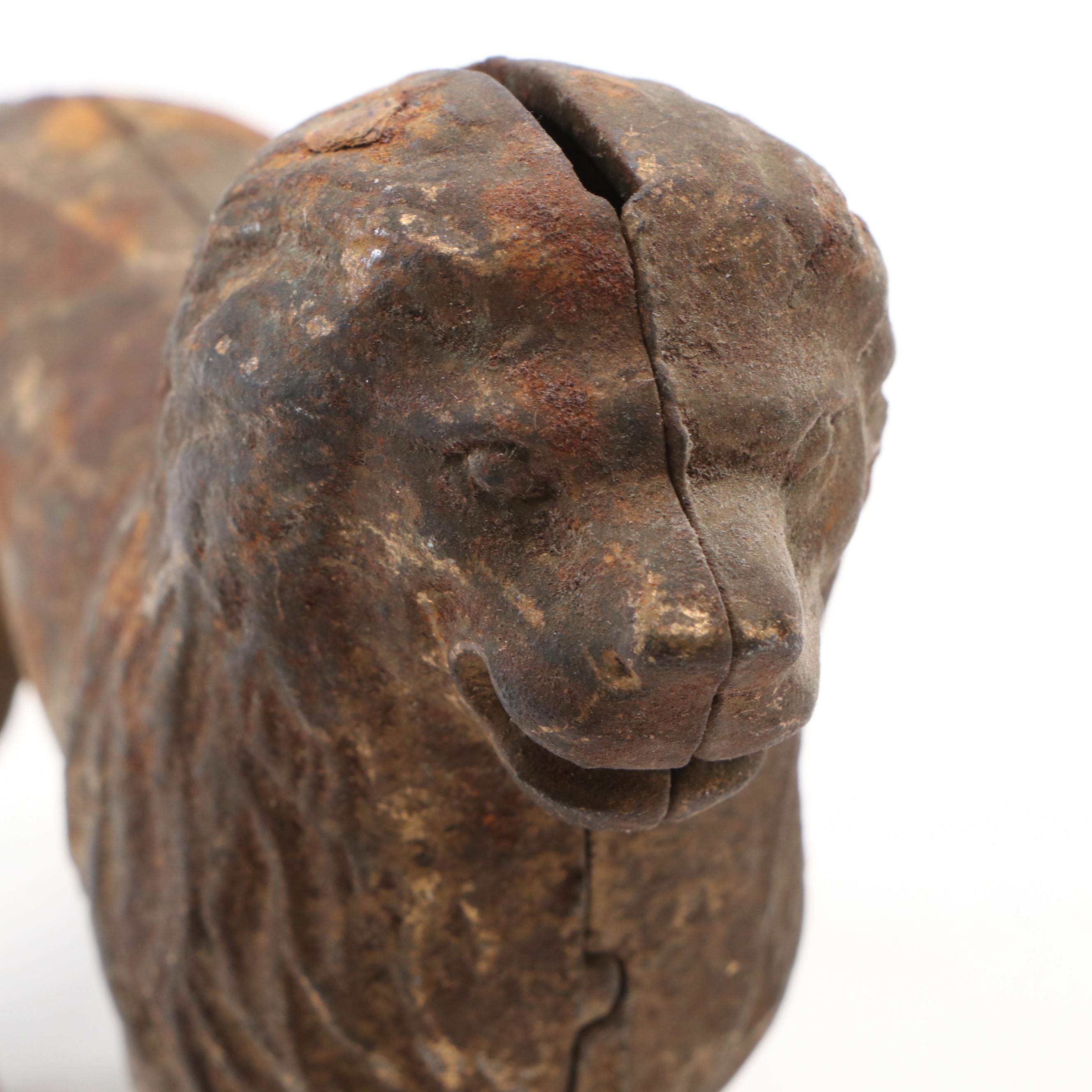 Cast Iron Lion Still Bank, Early 20th Century