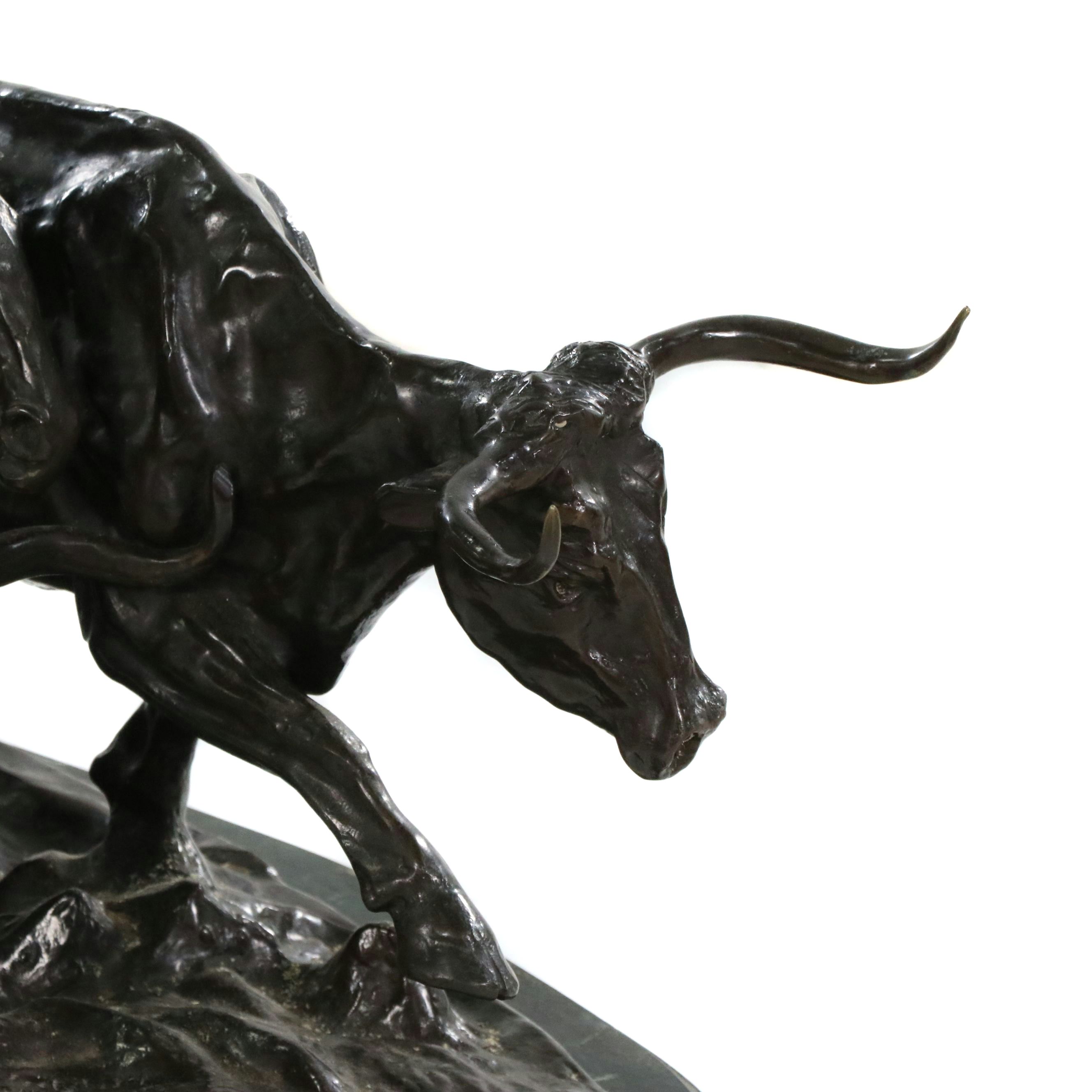 Bronze Sculpture "The Stampede" After Frederic Remington