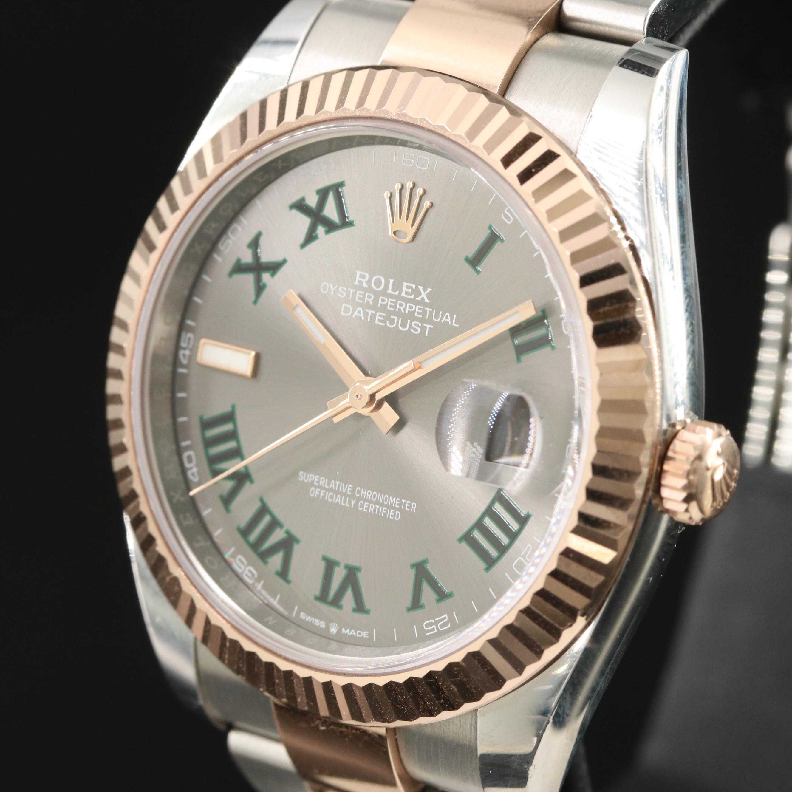 Rolex Datejust 126331 Grey 41mm 18K Rose Gold & Steel Automatic Watch