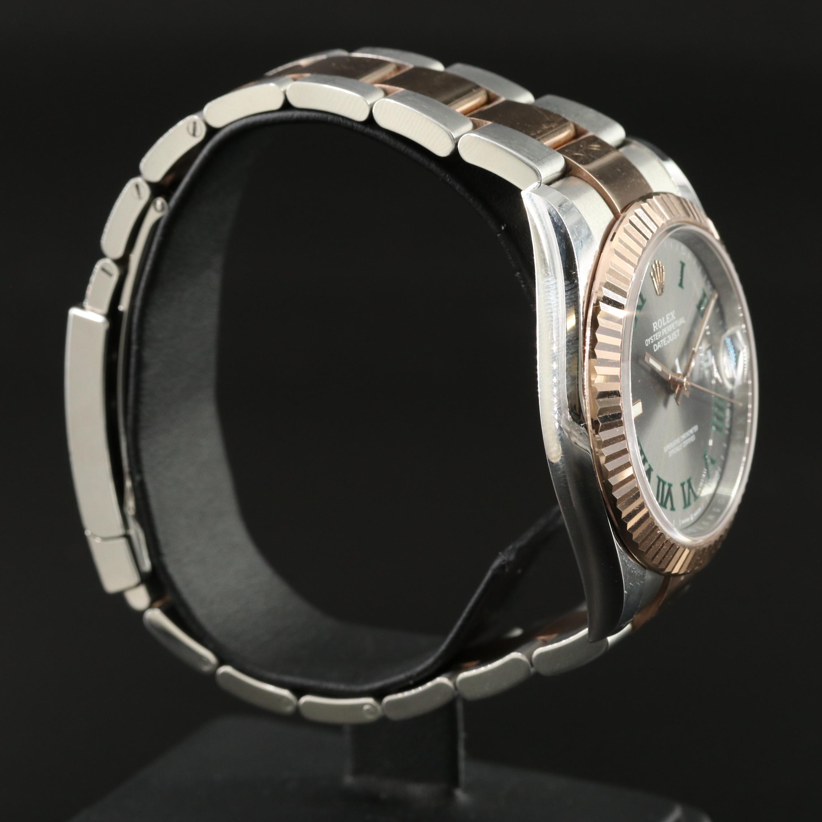 Rolex Datejust 126331 Grey 41mm 18K Rose Gold & Steel Automatic Watch