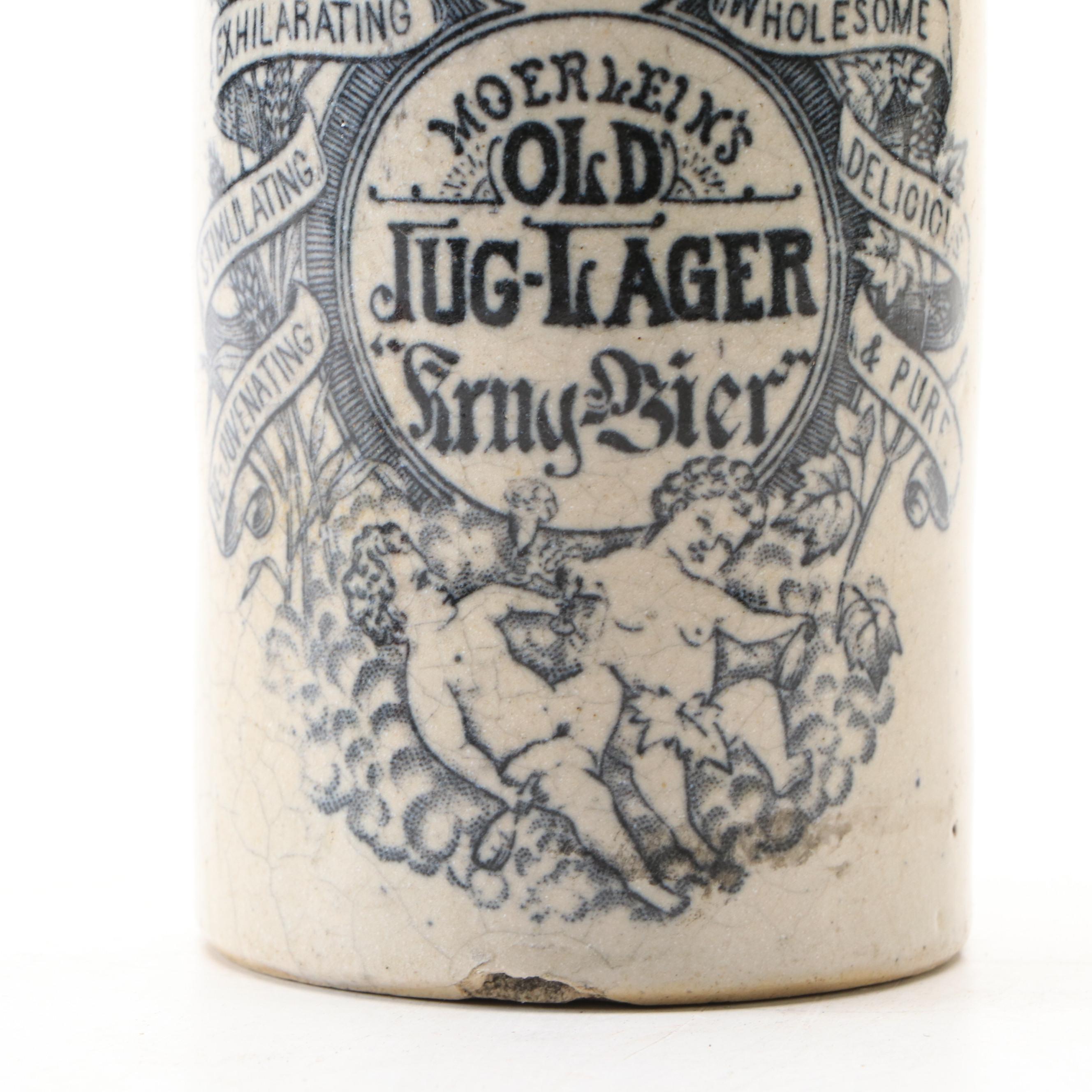 Christian Moerlein Brewing Co. Stoneware Bottle, Late 19th/Early 20th Century