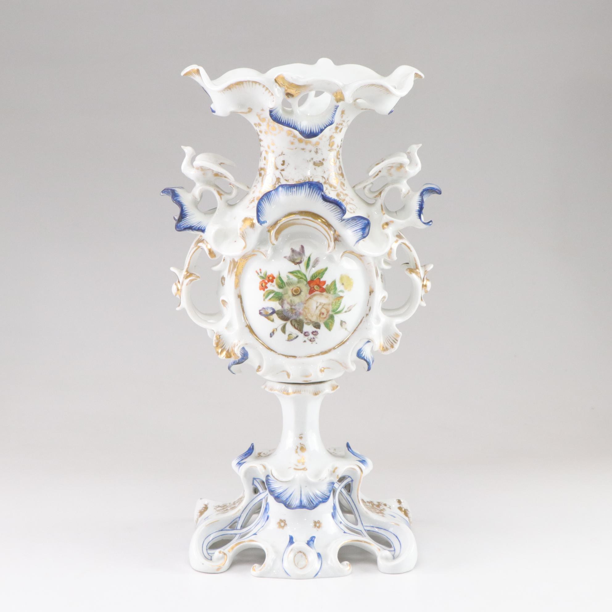 Old Paris Porcelain Vase, 19th Century