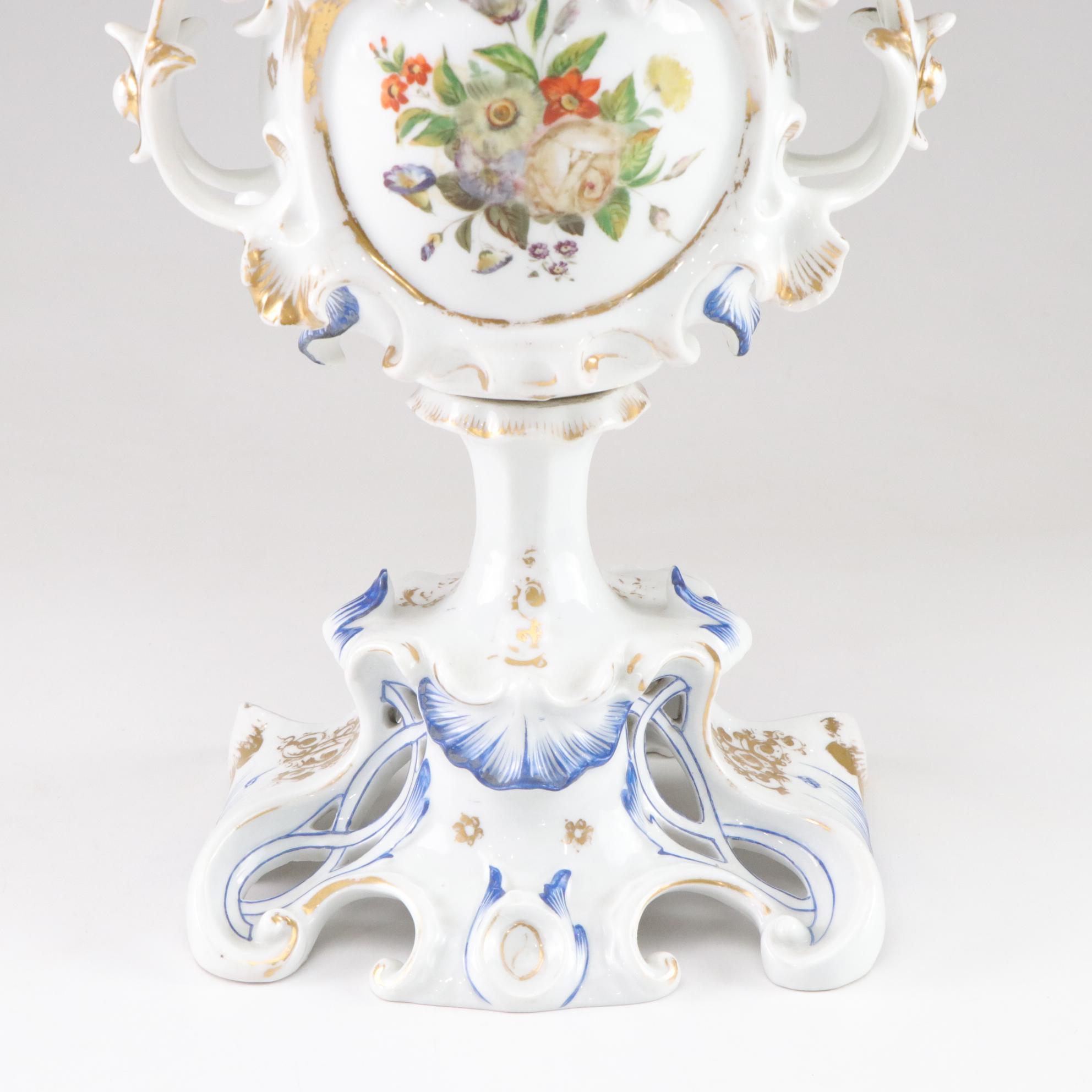 Old Paris Porcelain Vase, 19th Century