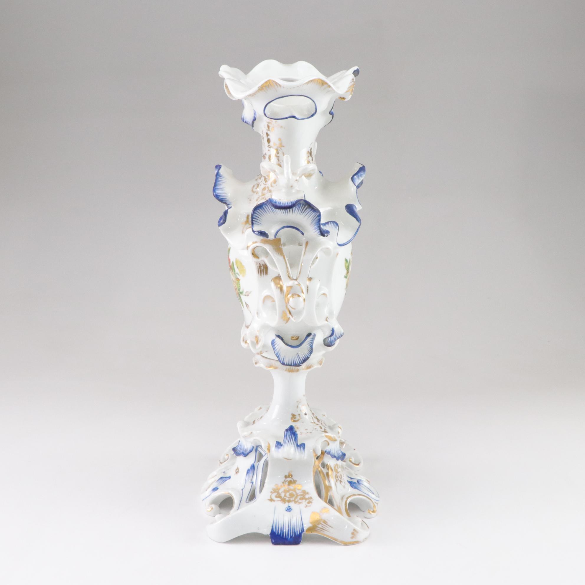 Old Paris Porcelain Vase, 19th Century