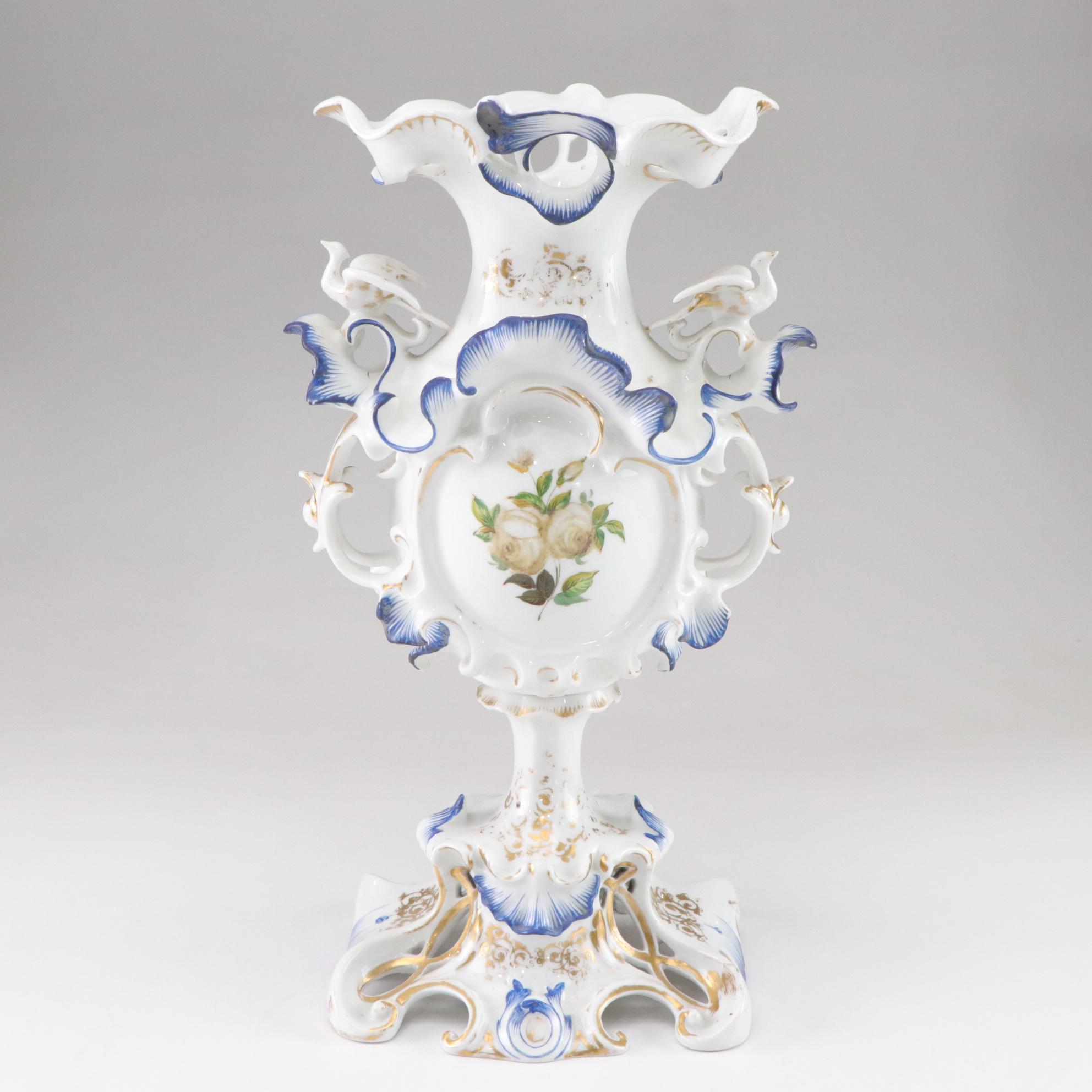 Old Paris Porcelain Vase, 19th Century