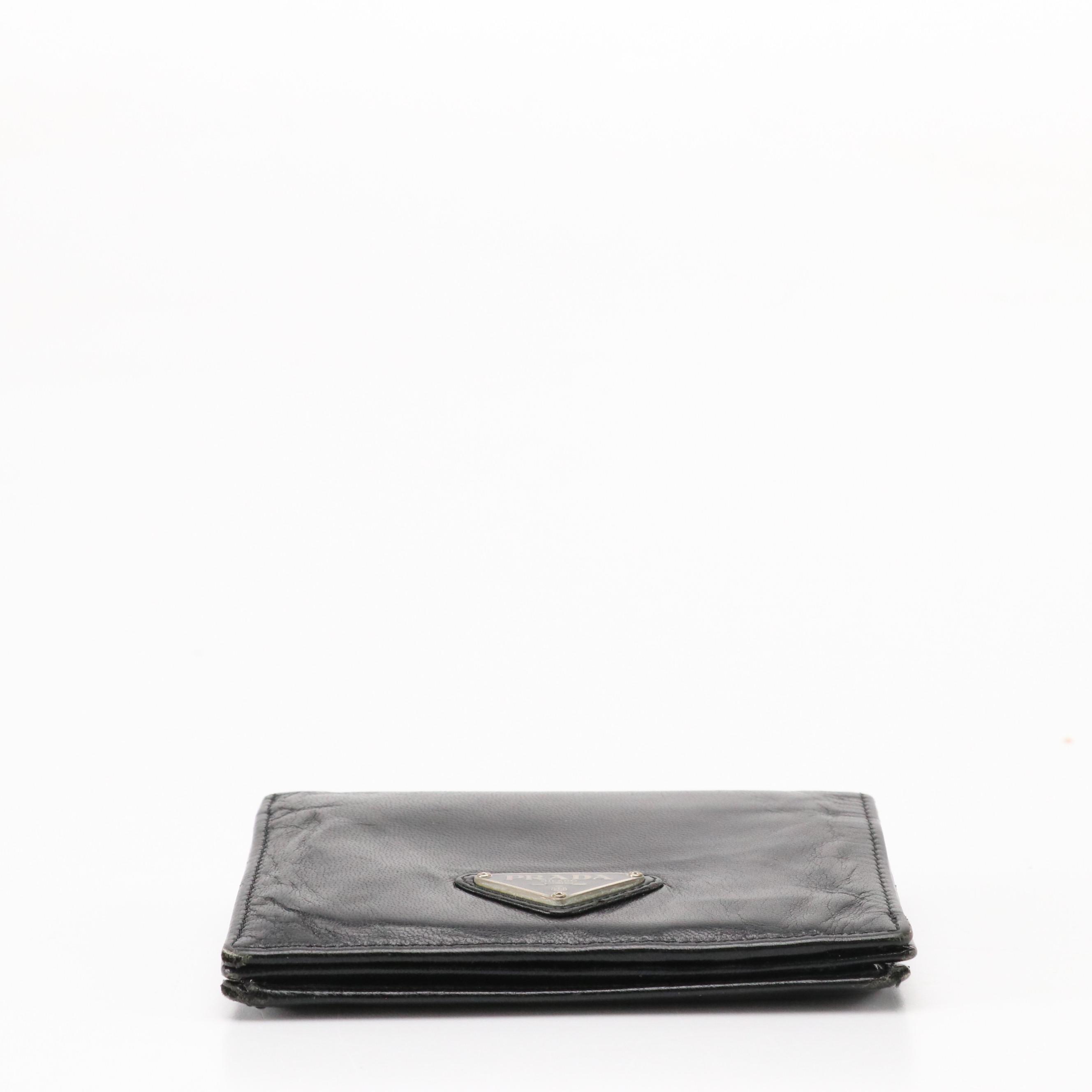 Prada Bifold Wallet in Black Leather