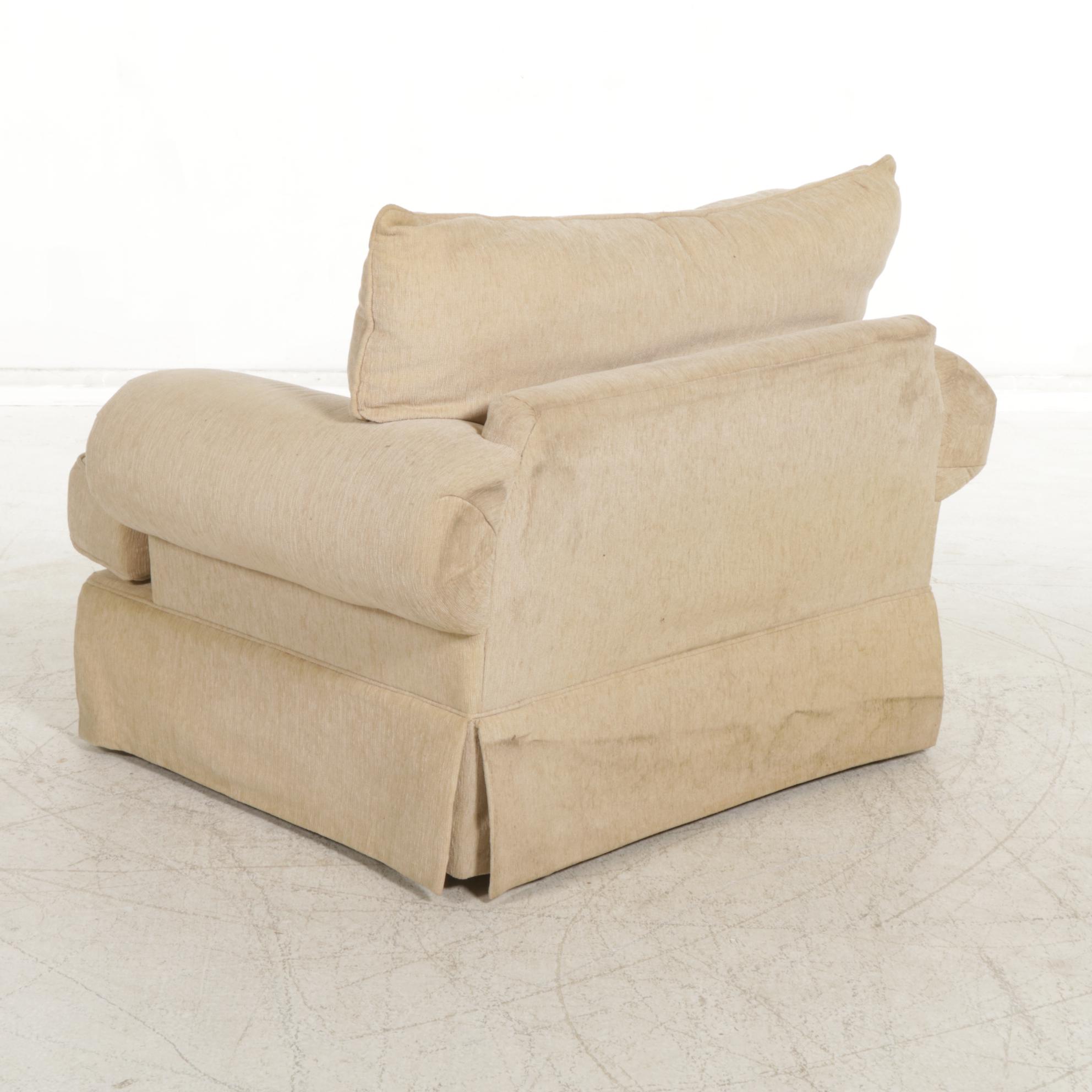 Alan White Upholstered Armchair and Ottoman