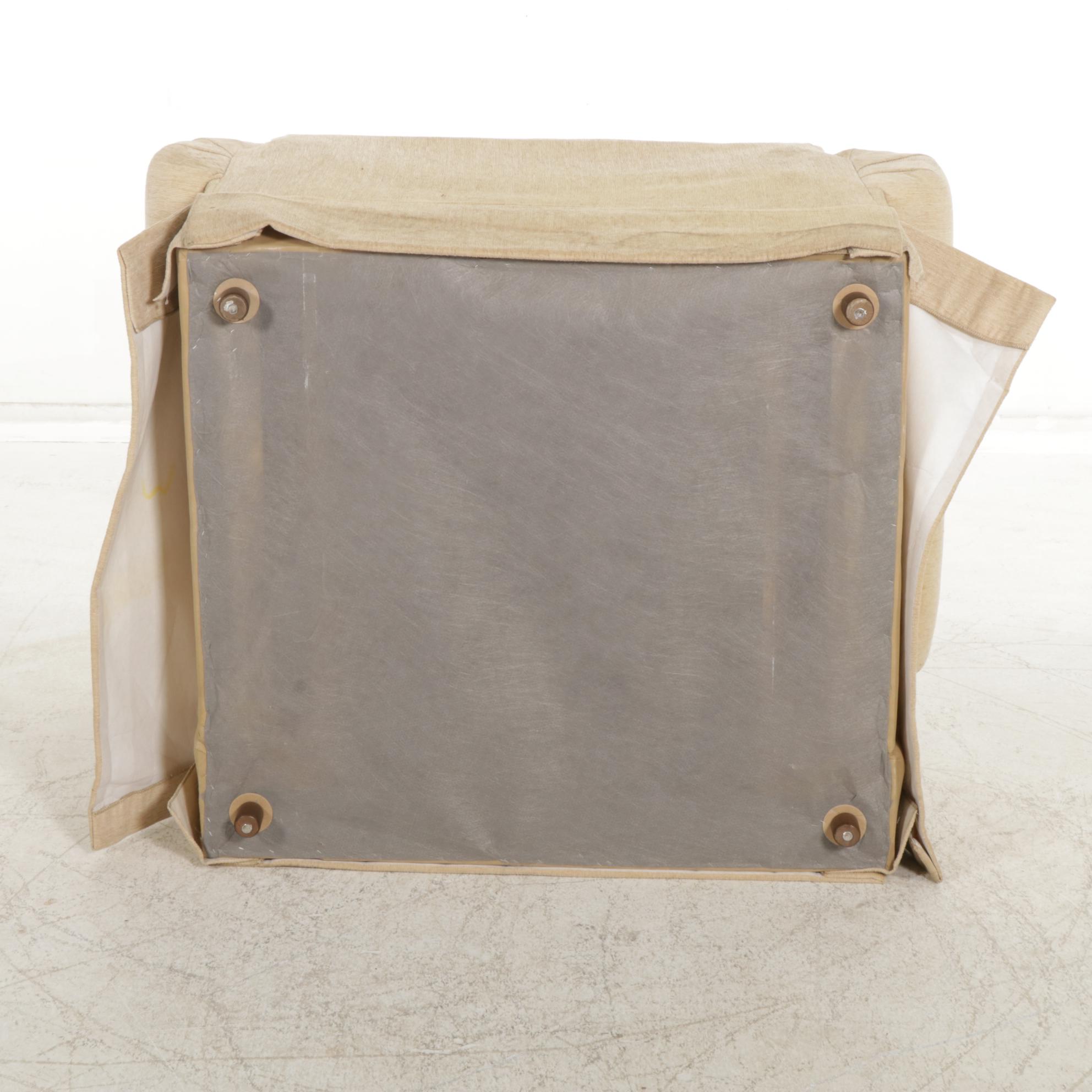 Alan White Upholstered Armchair and Ottoman