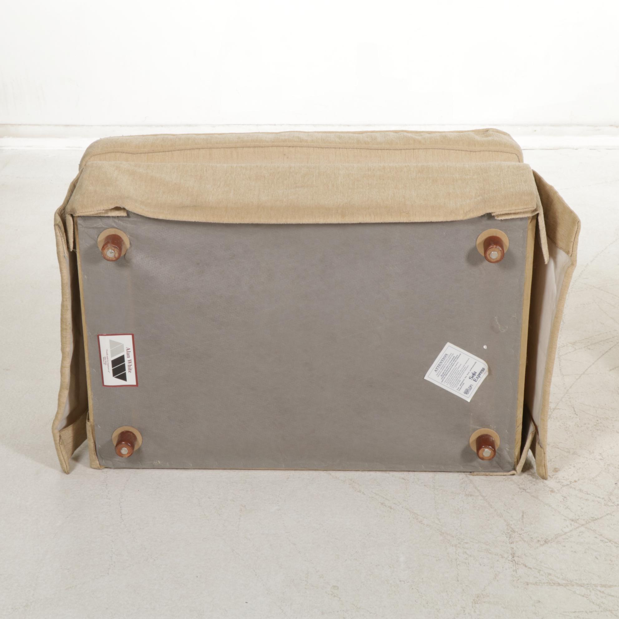 Alan White Upholstered Armchair and Ottoman