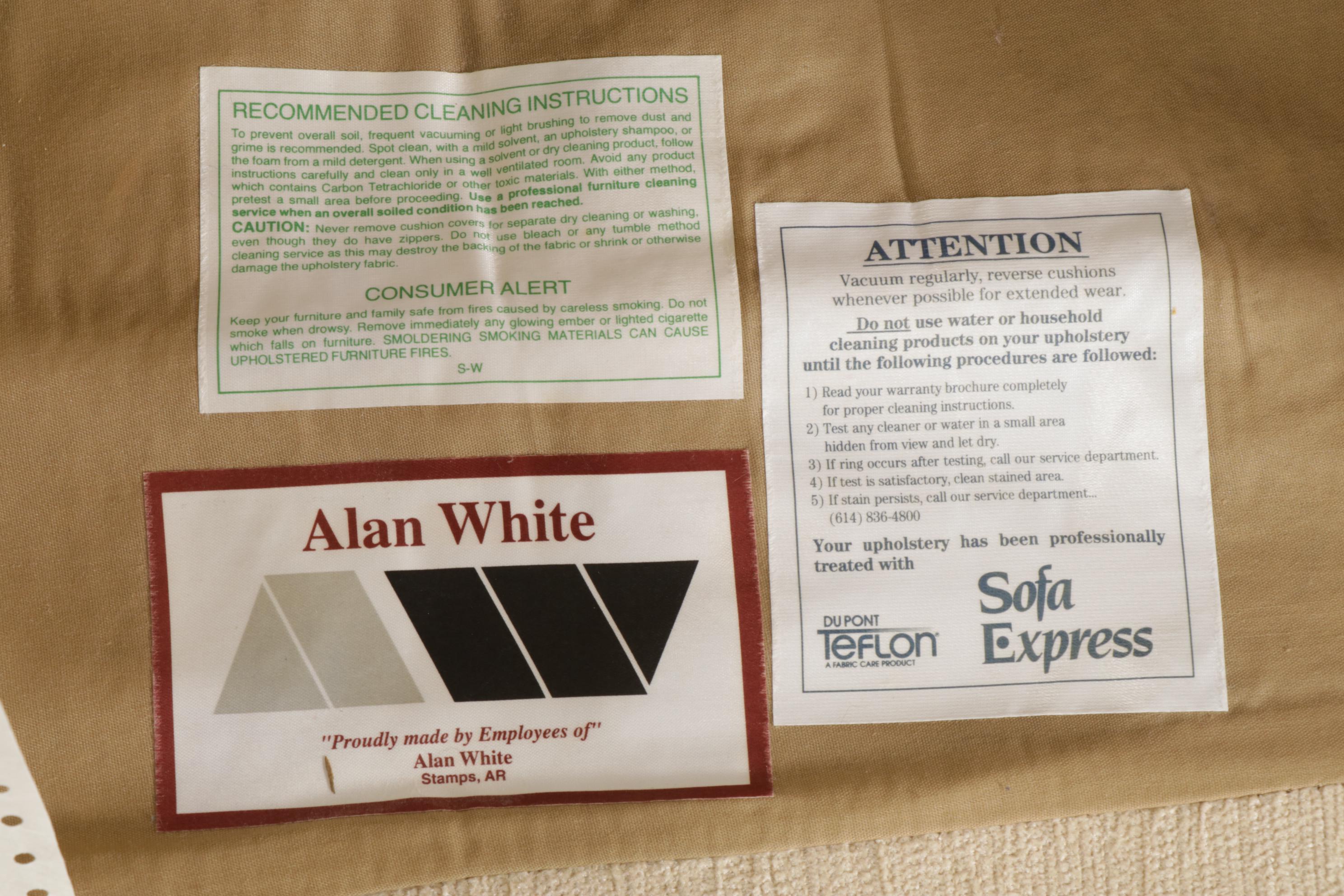 Alan White Upholstered Armchair and Ottoman