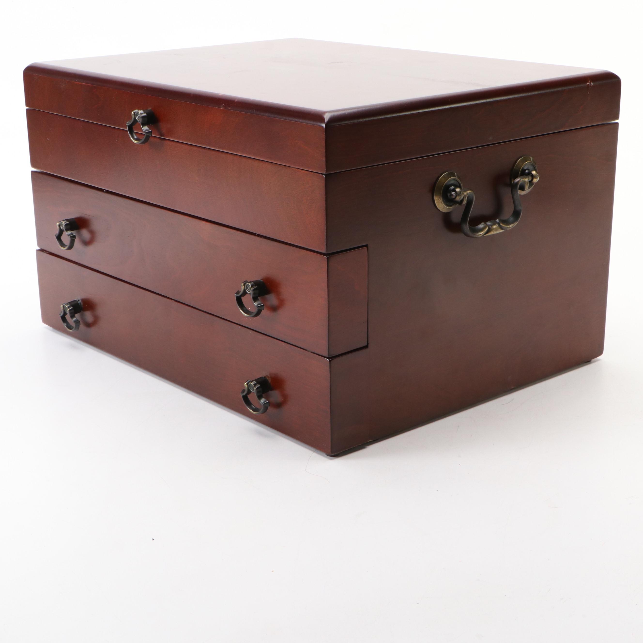 Reed & Barton Wooden Flatware Storage Box