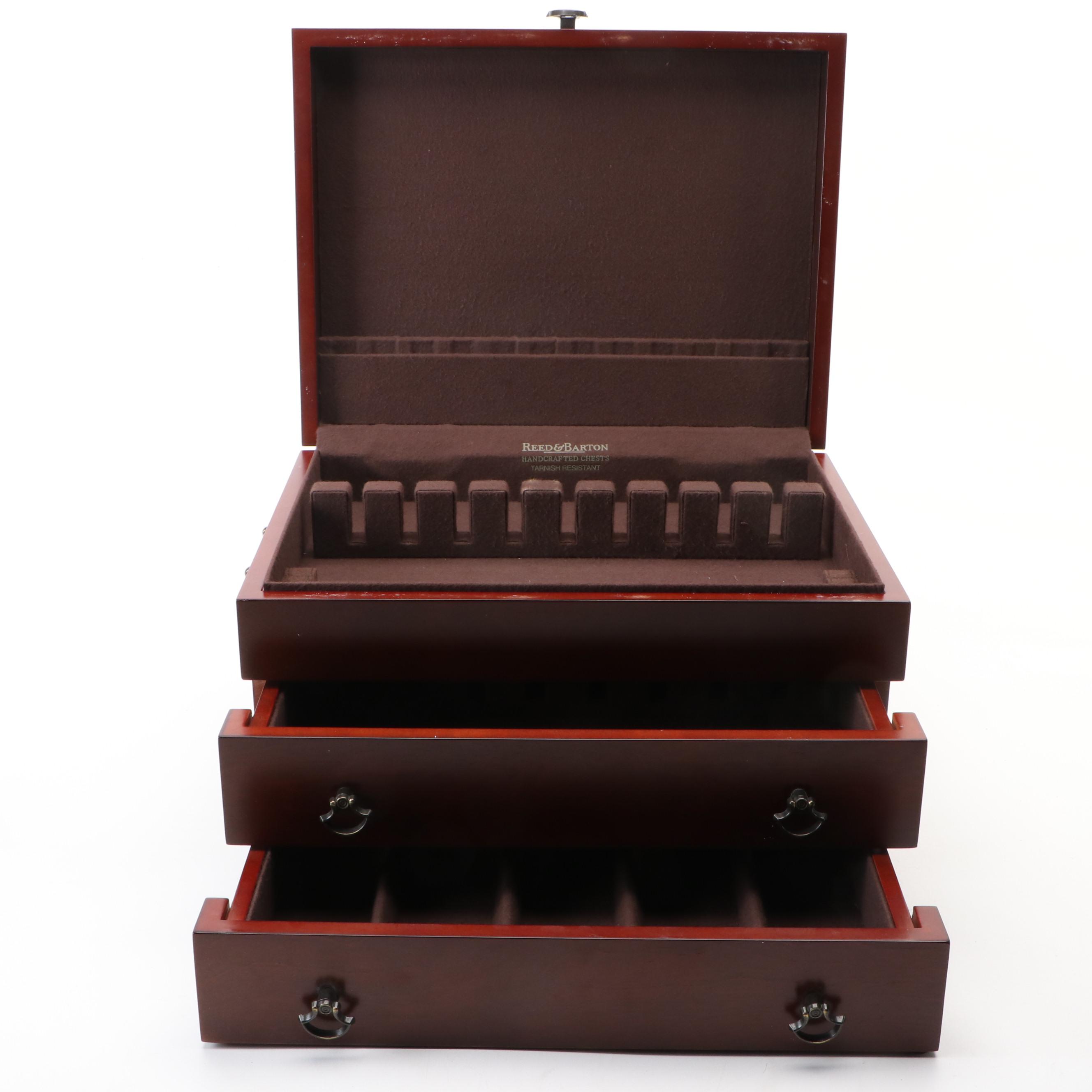 Reed & Barton Wooden Flatware Storage Box