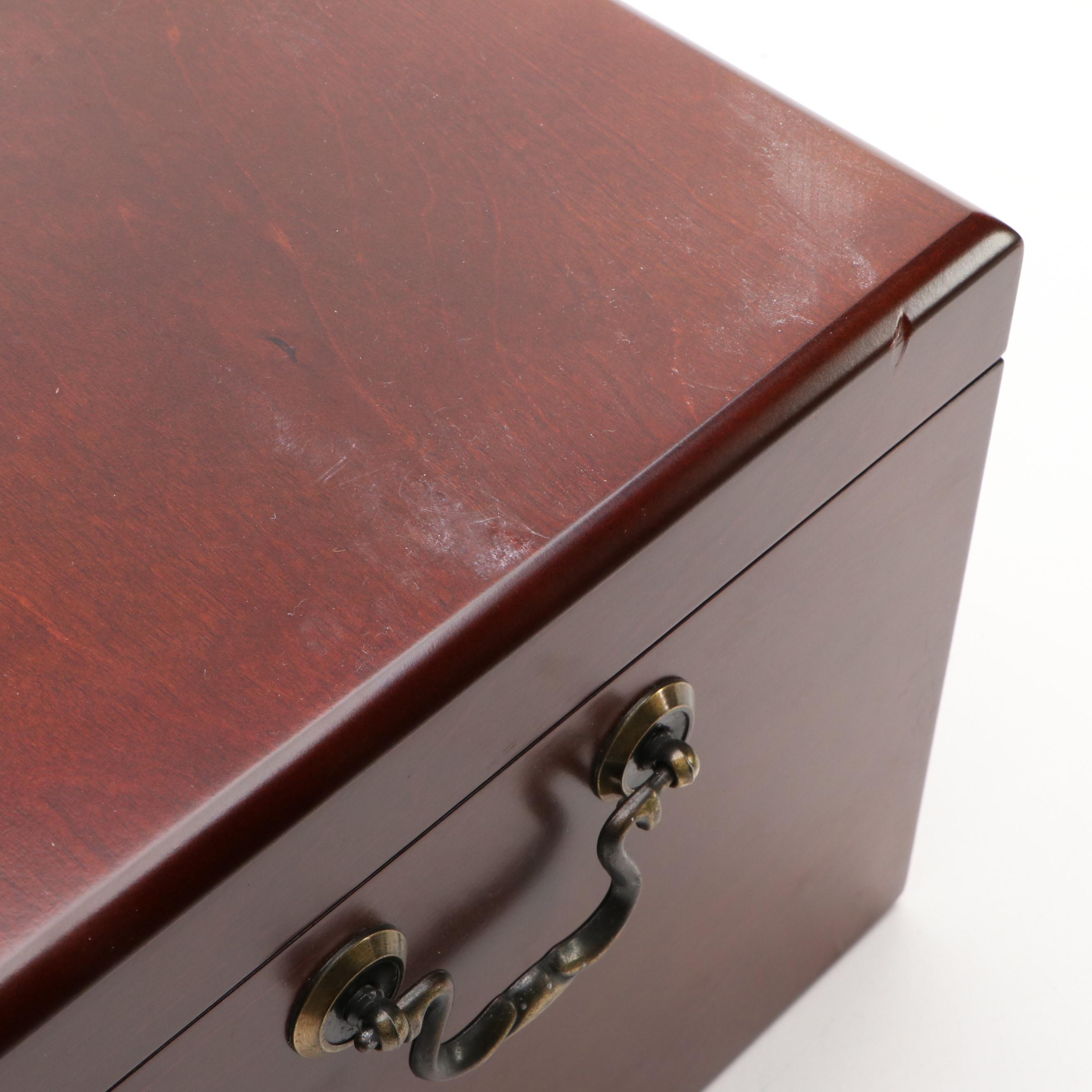 Reed & Barton Wooden Flatware Storage Box