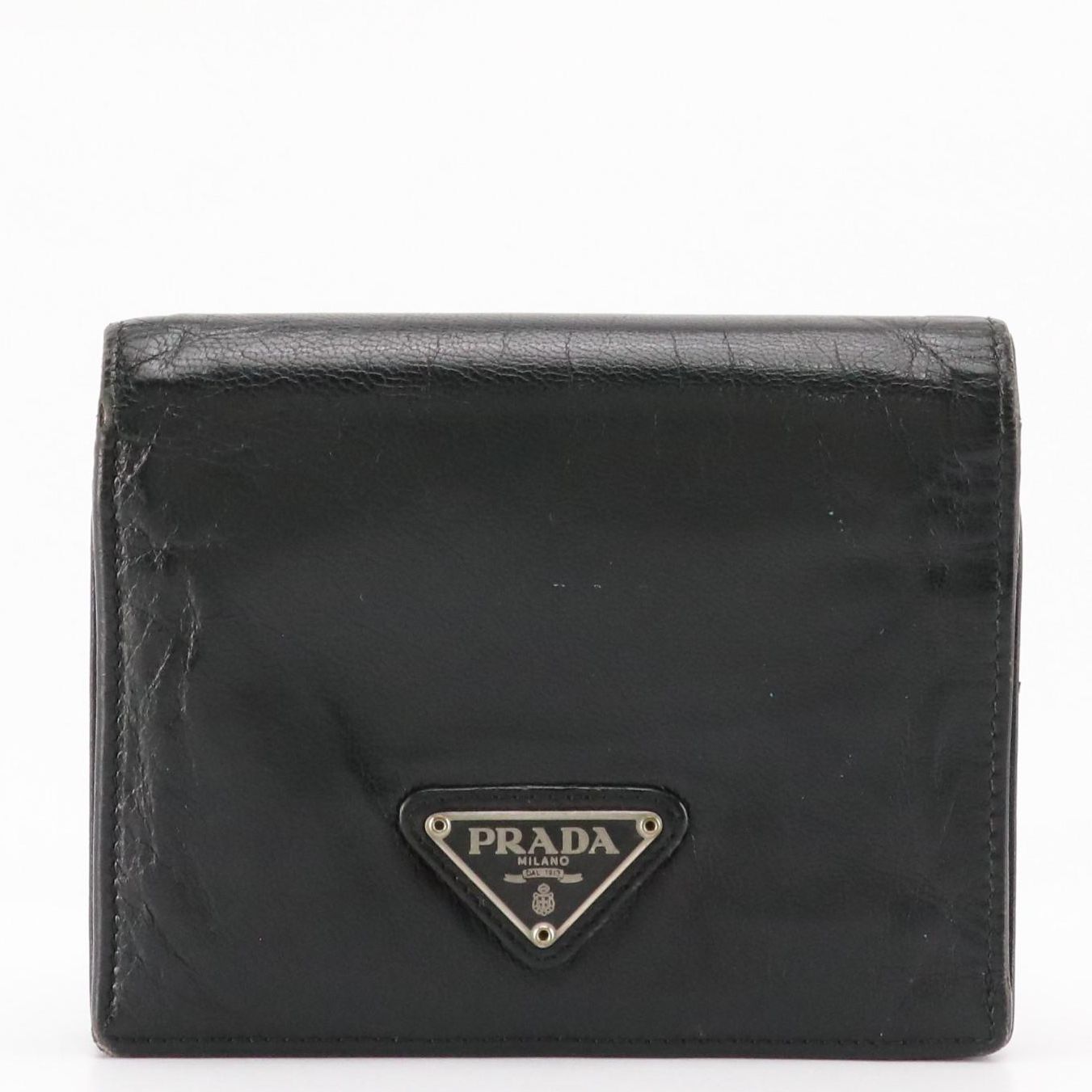Prada Bifold Wallet in Black Leather